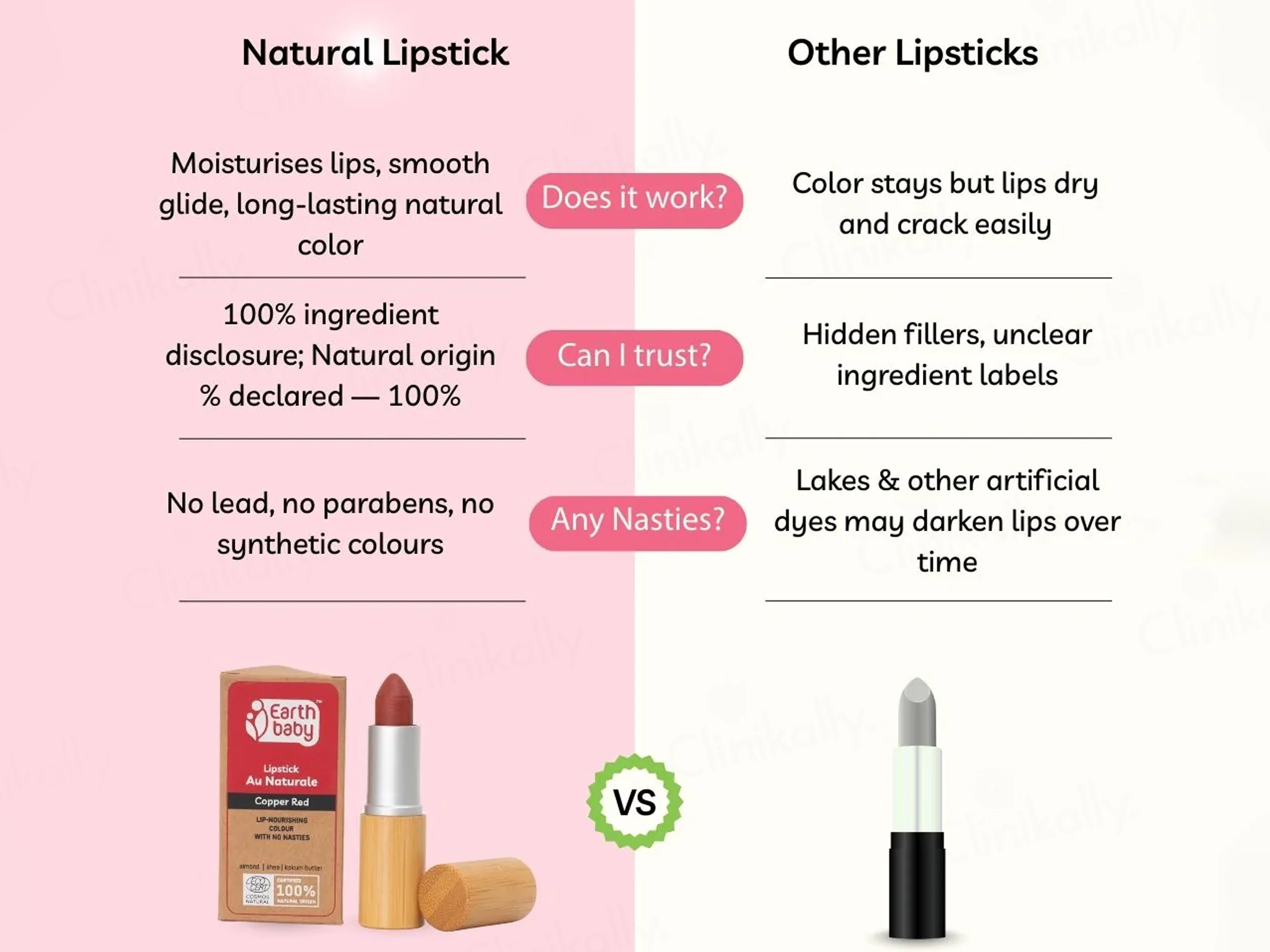 Earth Baby Lip-Nourishing Colour Lipstick Au Naturale - Wood Brown - Image 6