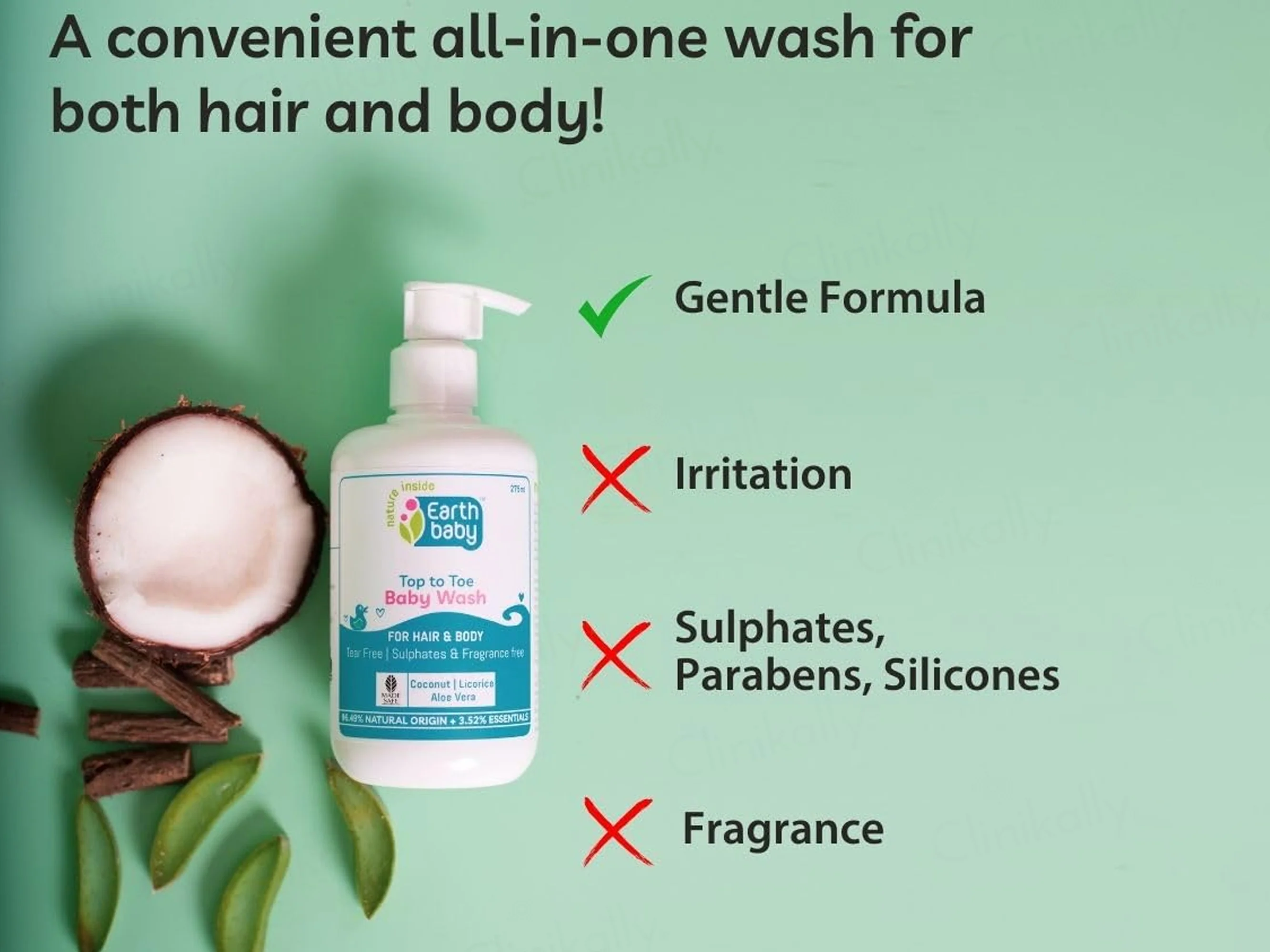 Earth Baby Top To Toe Baby Wash For Hair & Body - Image 4