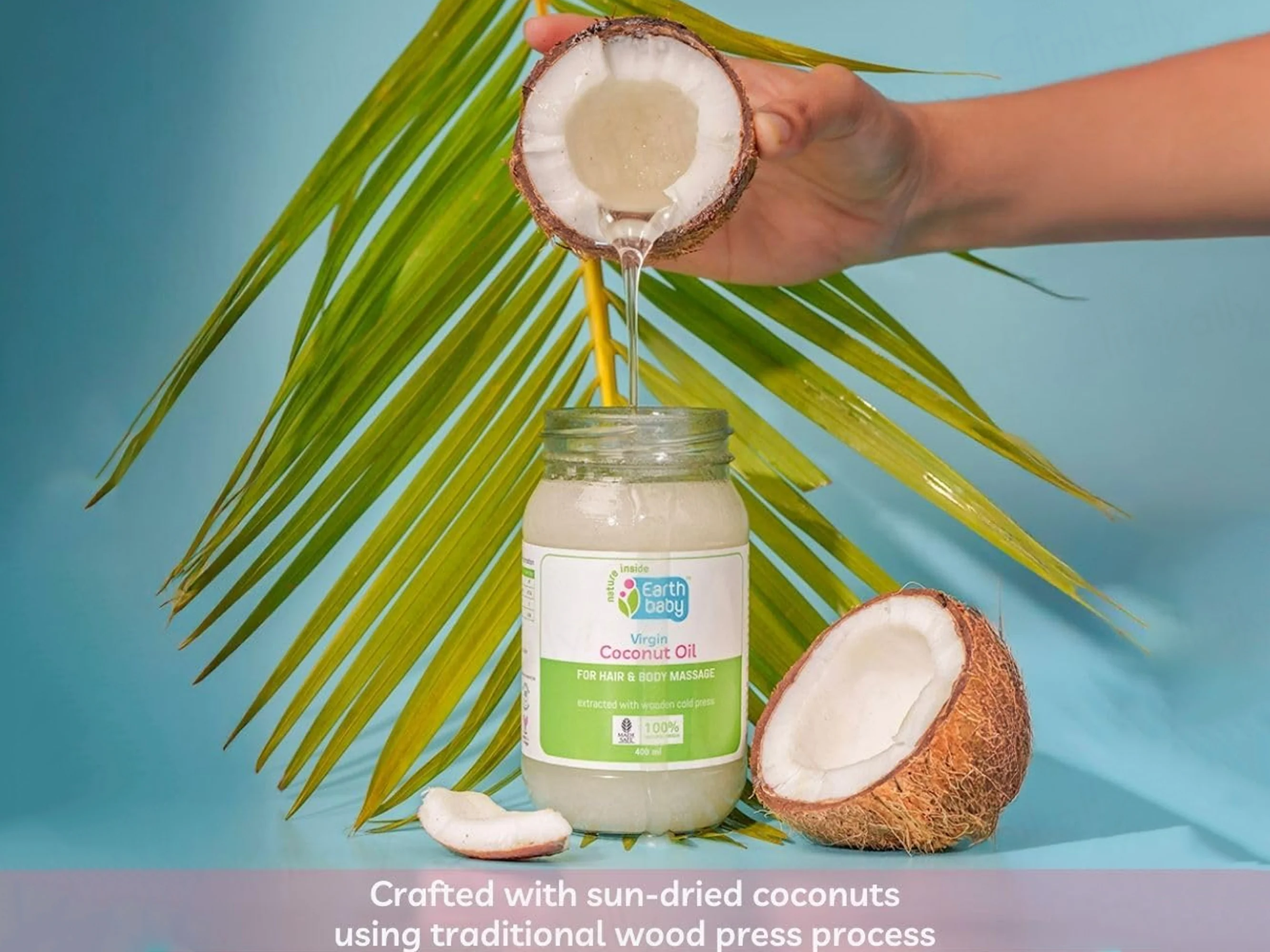Earth Baby Virgin Coconut Oil For Hair & Body Massage - Image 5