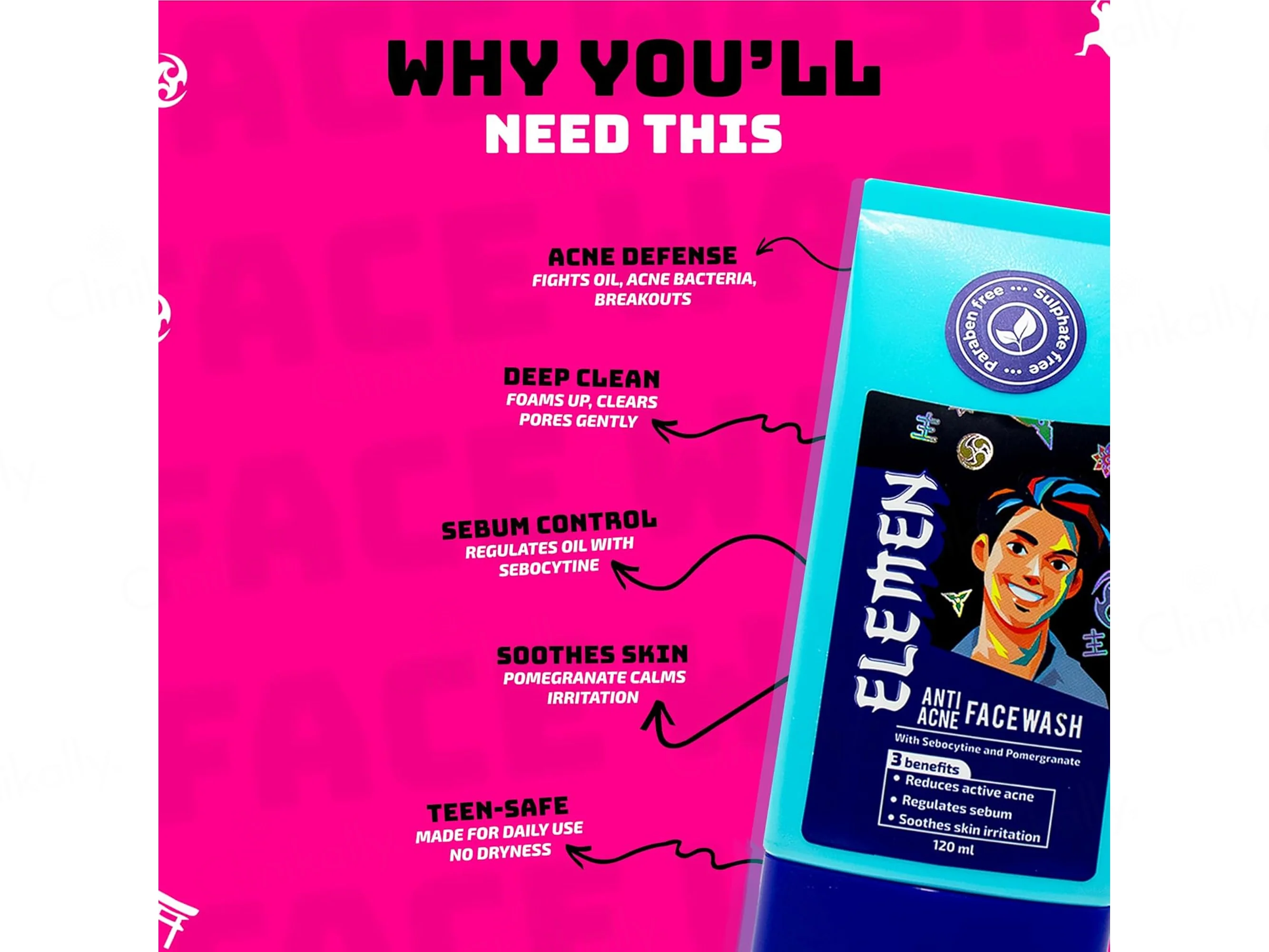Elemen Anti Acne Face Wash - Image 3