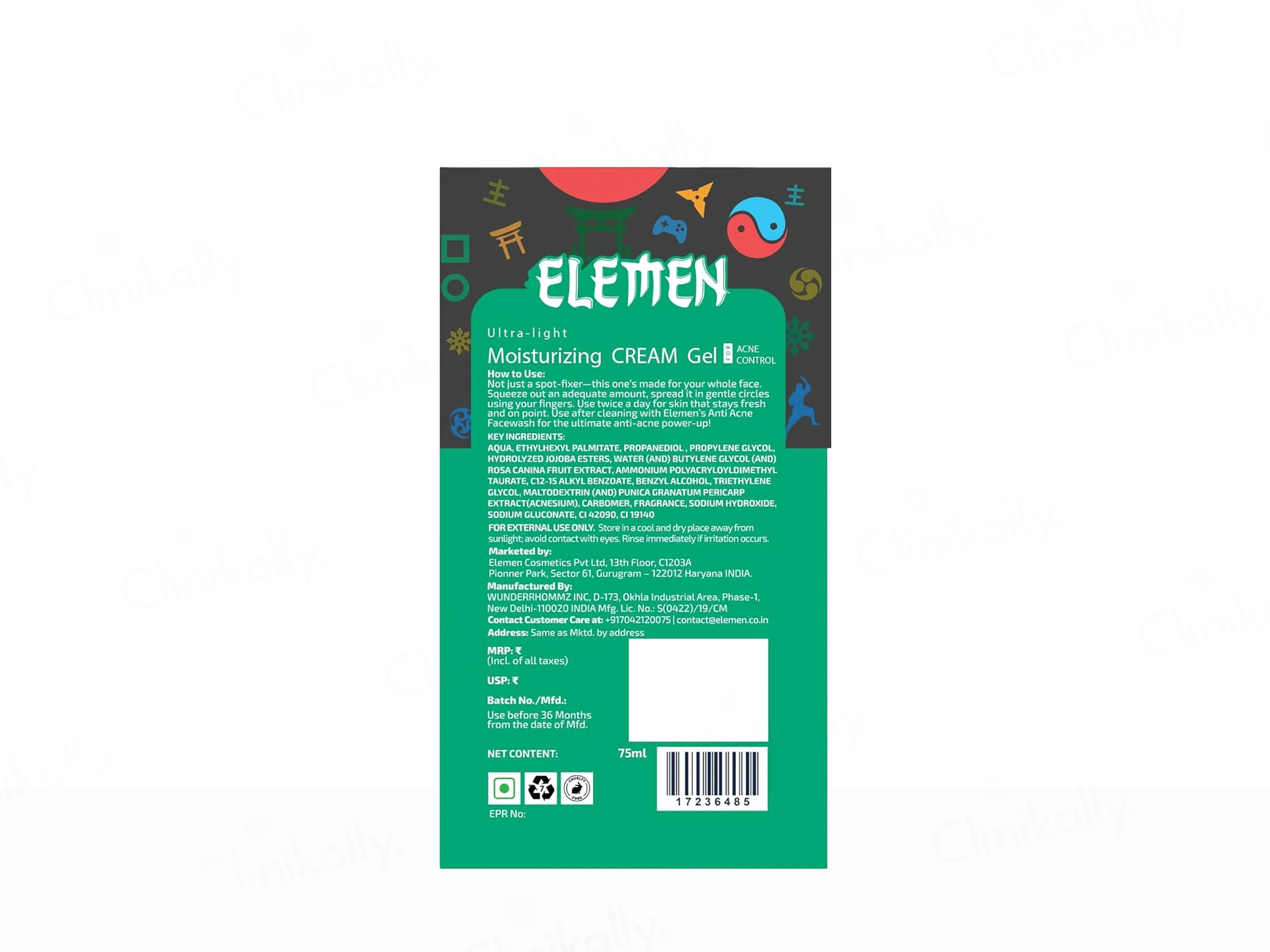Elemen Ultra-Light Acne Control Moisturizing Cream Gel - Image 6