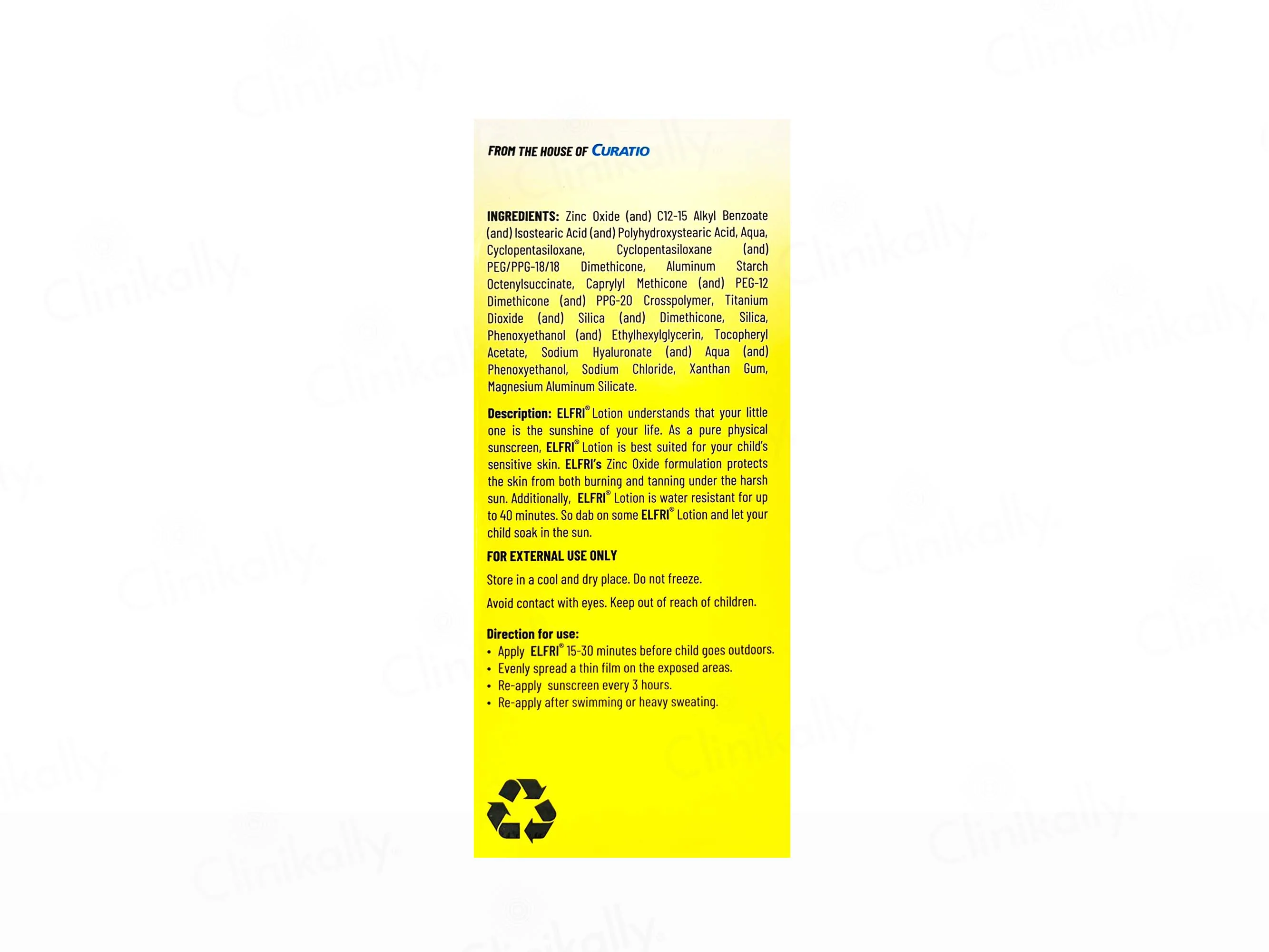 Elfri Kids Sunscreen Lotion SPF 30 PA+++ - Image 2