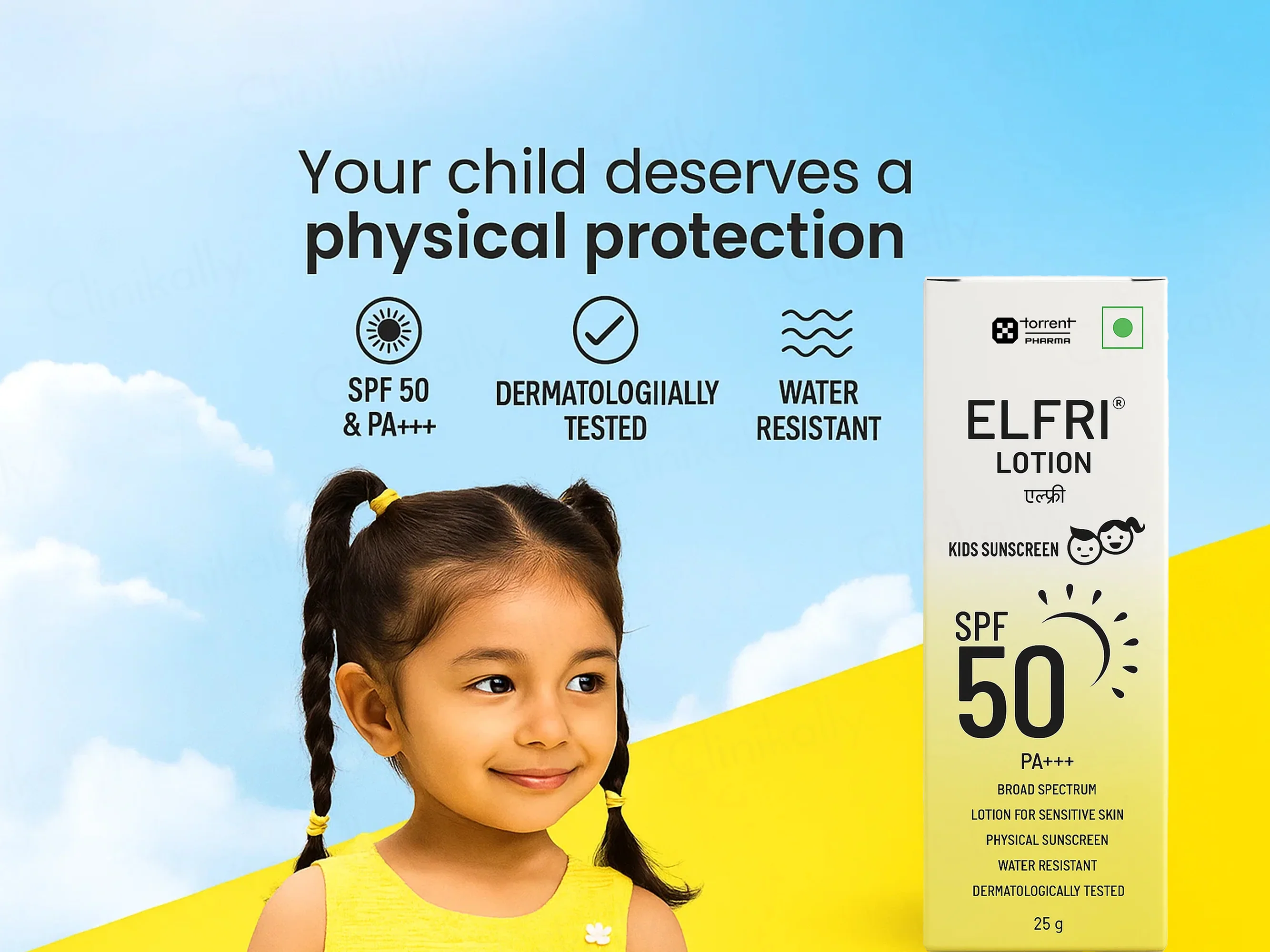 Elfri Kids Sunscreen Lotion SPF 50 PA+++ - Image 2