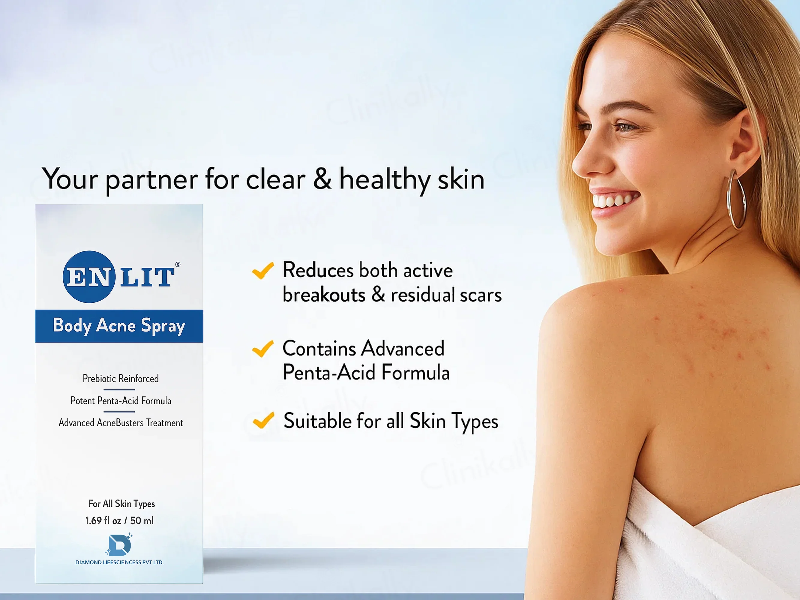 Enlit Prebiotic Body Acne Spray - Image 3