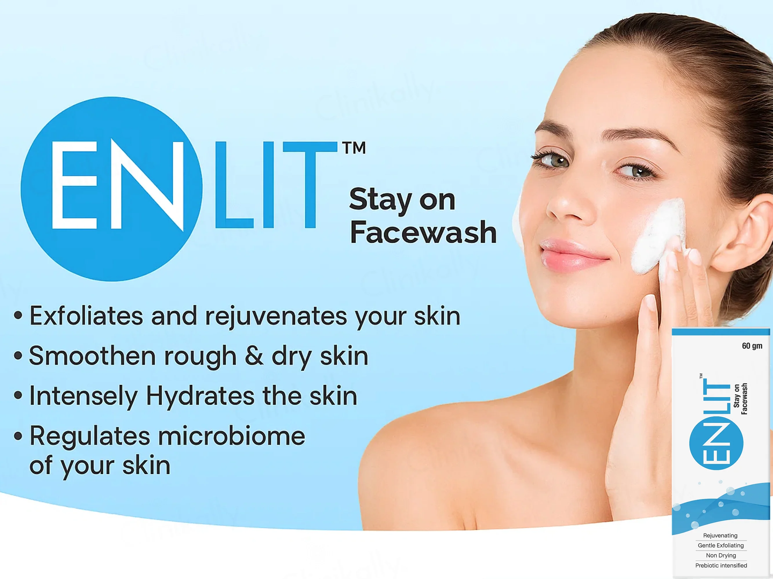 Enlit Stay On Rejuvenating & Gentle Exfoliating Face Wash - Image 3