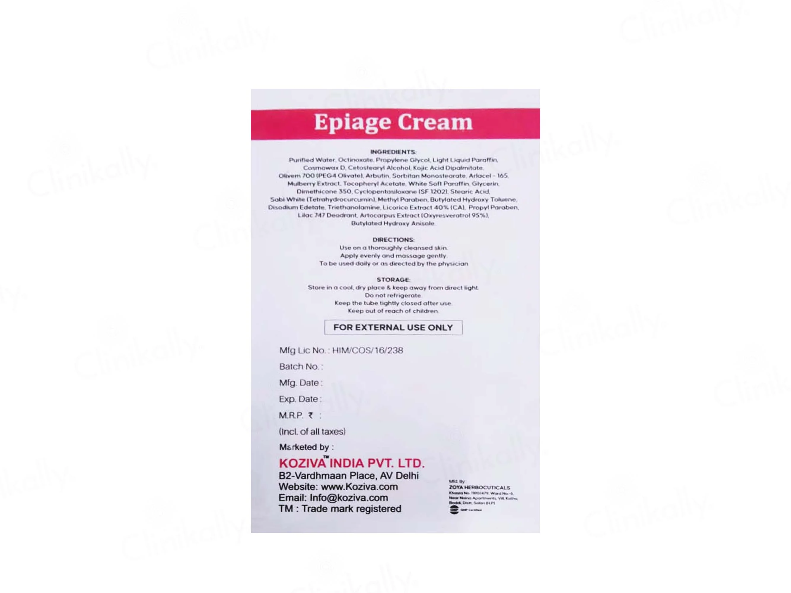 Epiage Depigmenting & Skin Lightening Cream - Image 3