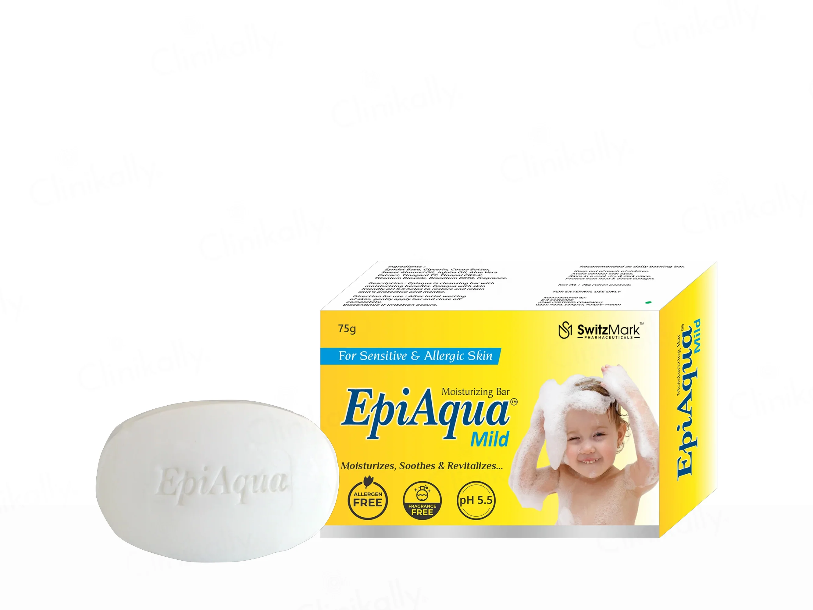 Epiaqua Mild Moisturizing Bar For Sensitive & Allergic Skin - Image 2