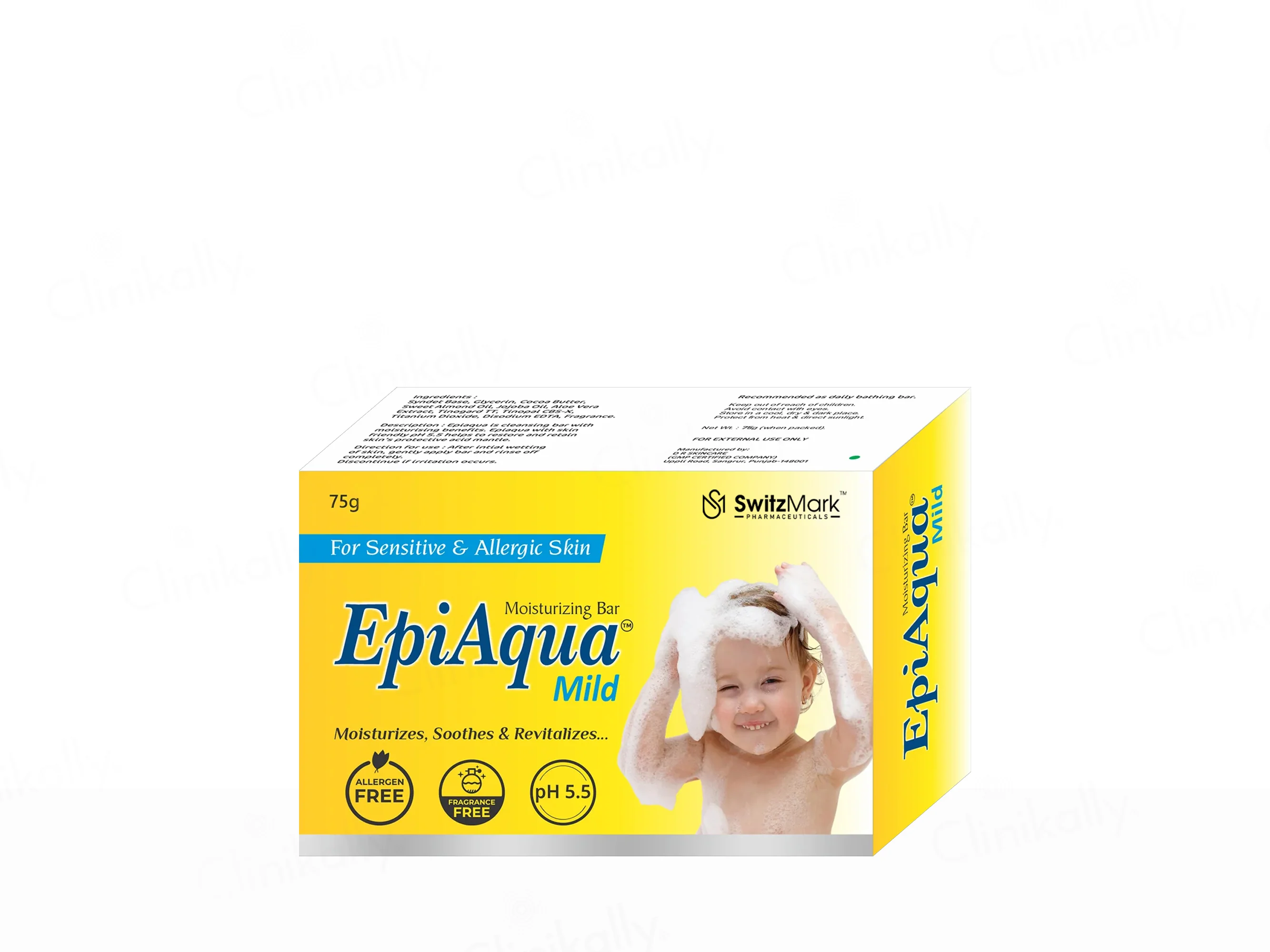 Epiaqua Mild Moisturizing Bar For Sensitive & Allergic Skin - Image 3