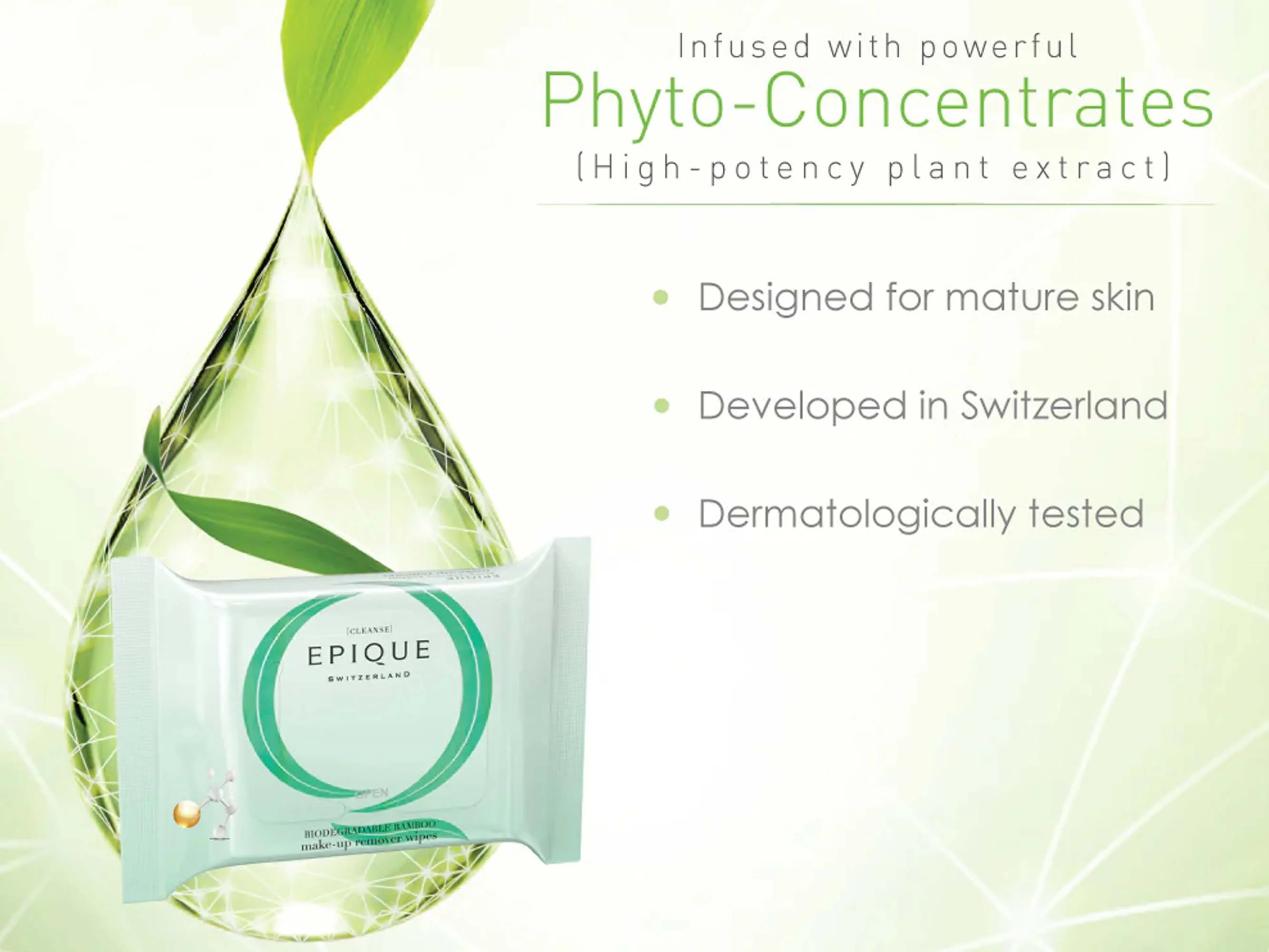 Epique Biodegradable Bamboo Make-up Remover Wipes - Image 5