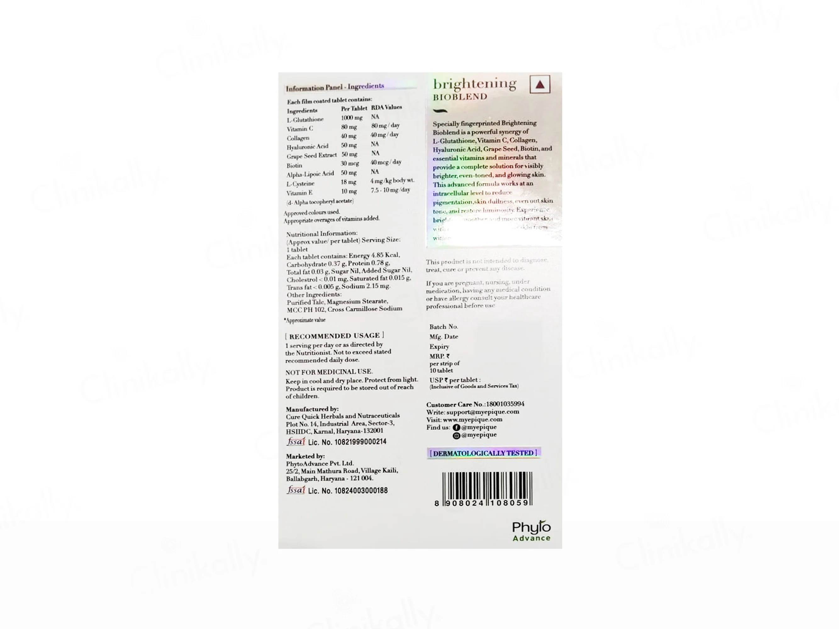 Epique Integra Brightening Bioblend Nutraceutical Tablet - Image 3