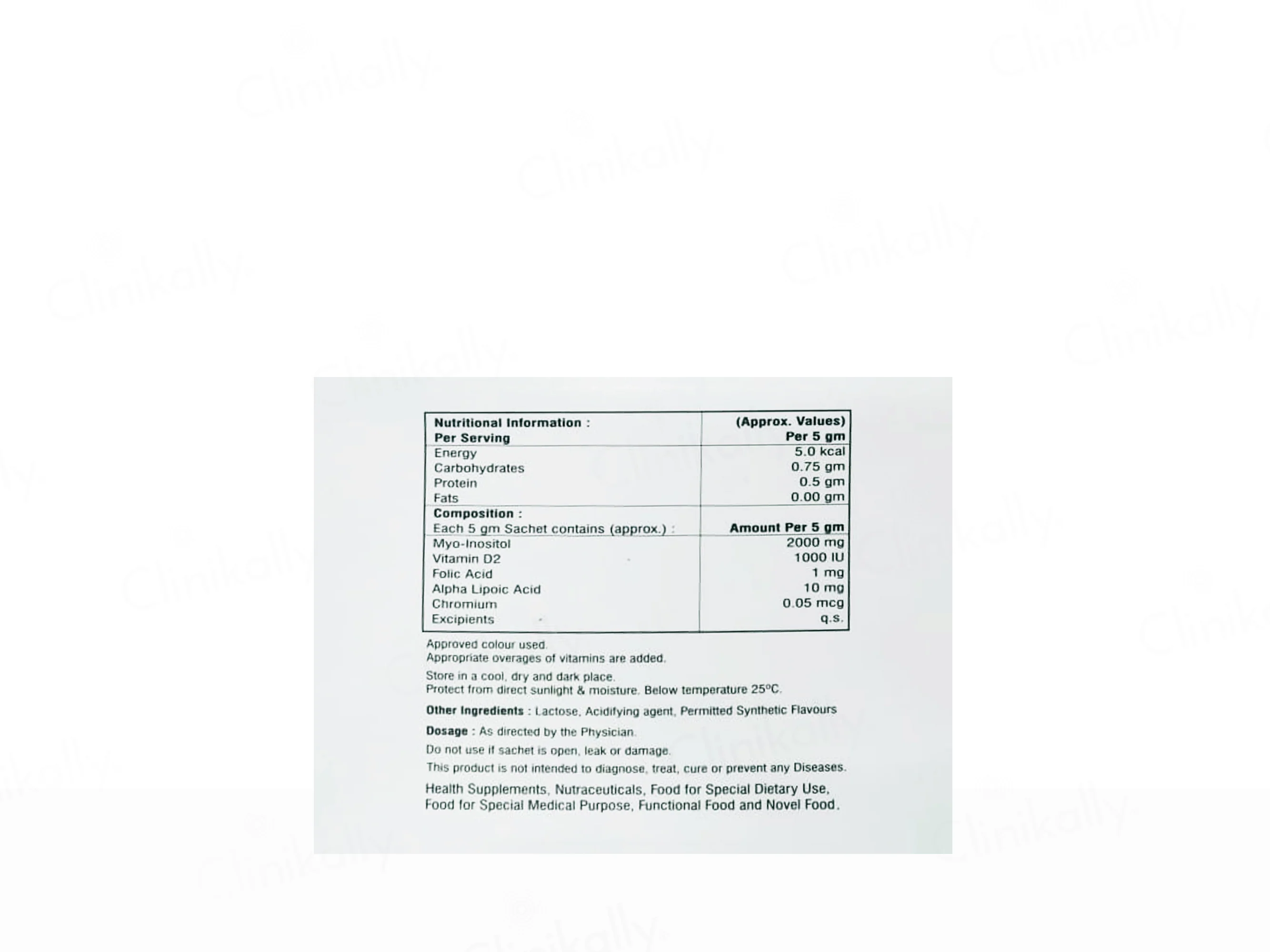 Episitol Myo-Inositol, Vitamin D2 & Folic Acid Nutraceutical Powder - Image 2