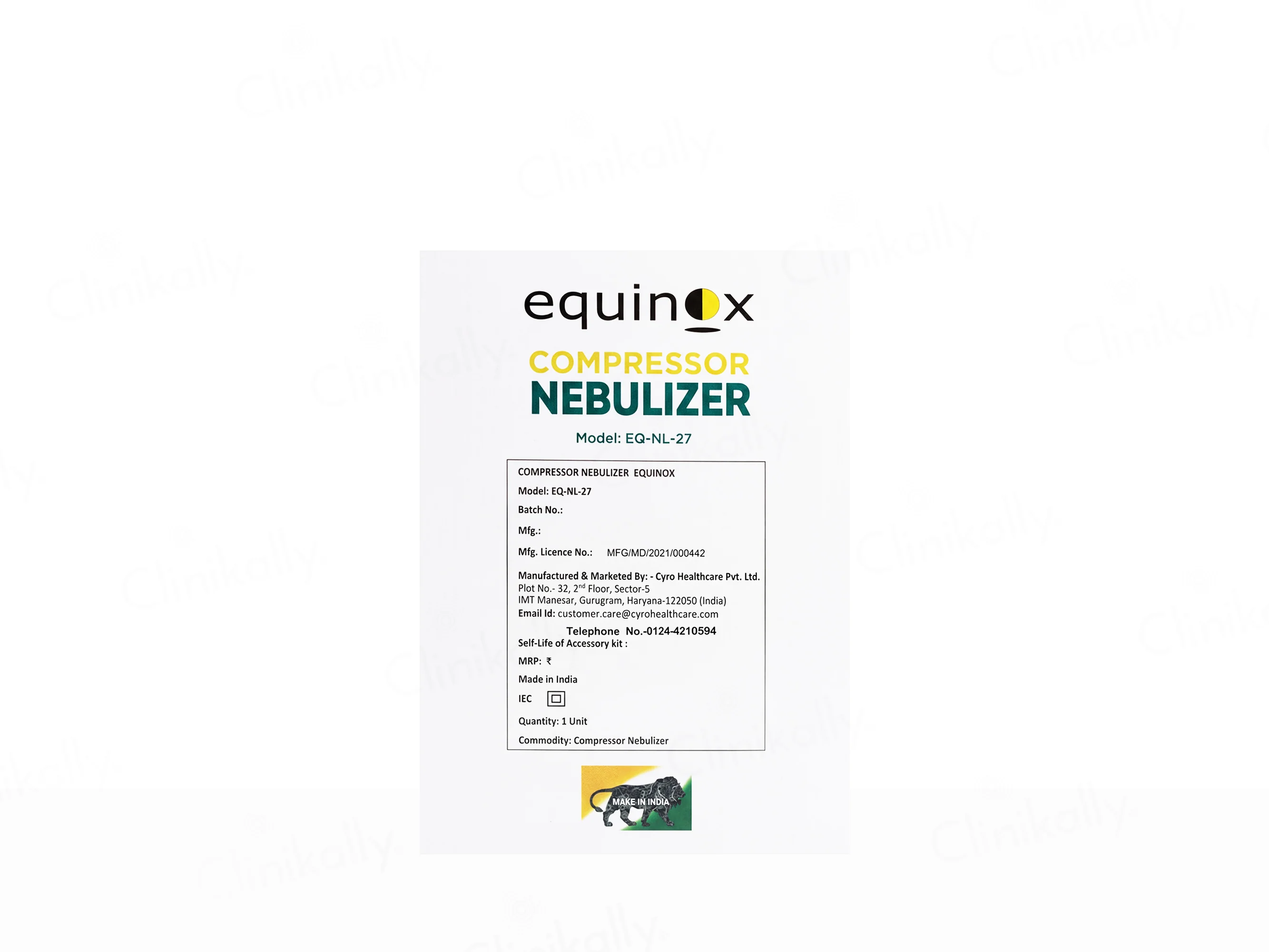 Equinox EQ-NL-27 Compressor Nebulizer - Image 4