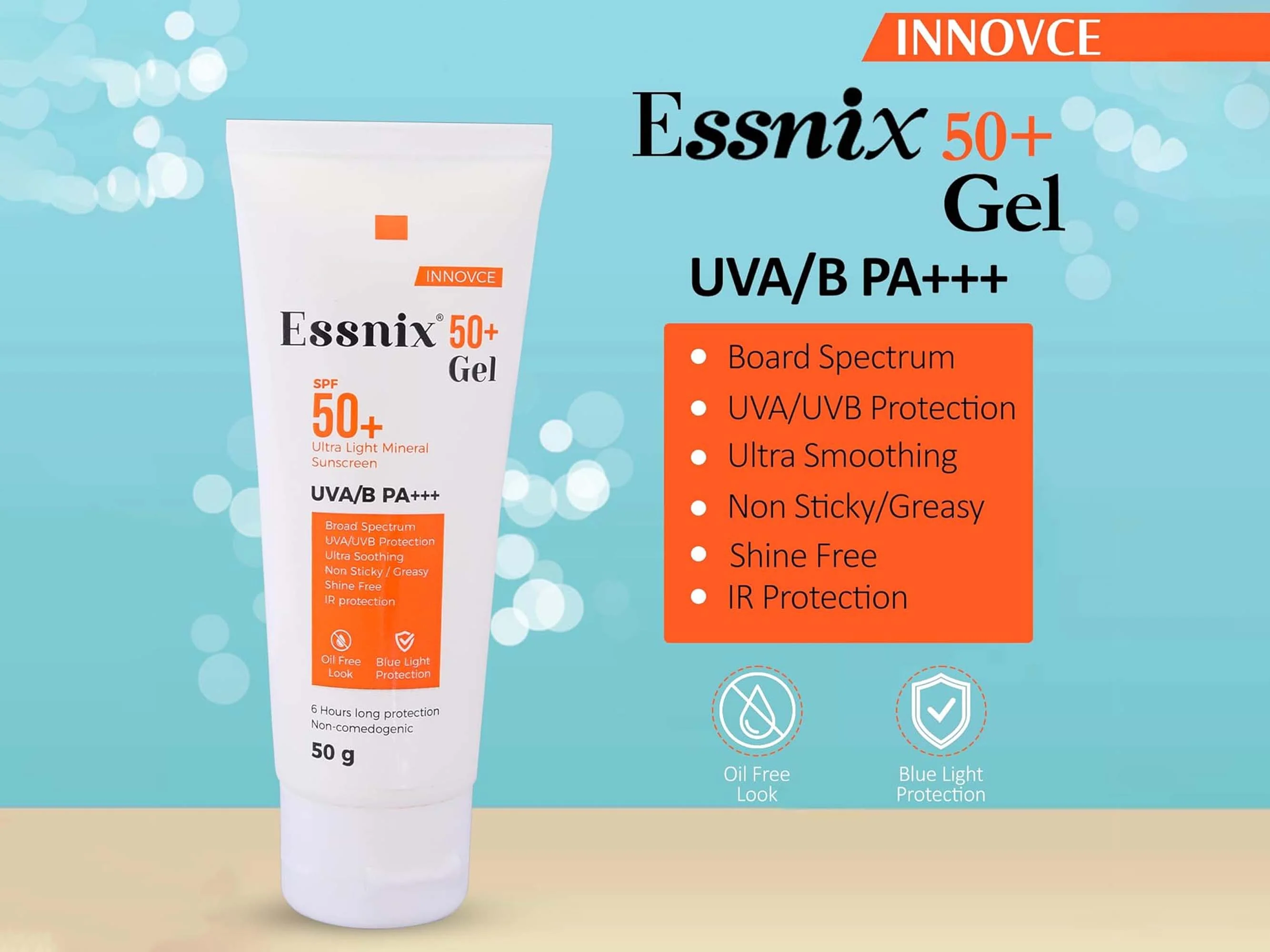 Essnix 50+ Ultra Light Mineral Sunscreen Gel SPF 50+ PA+++ - Image 3