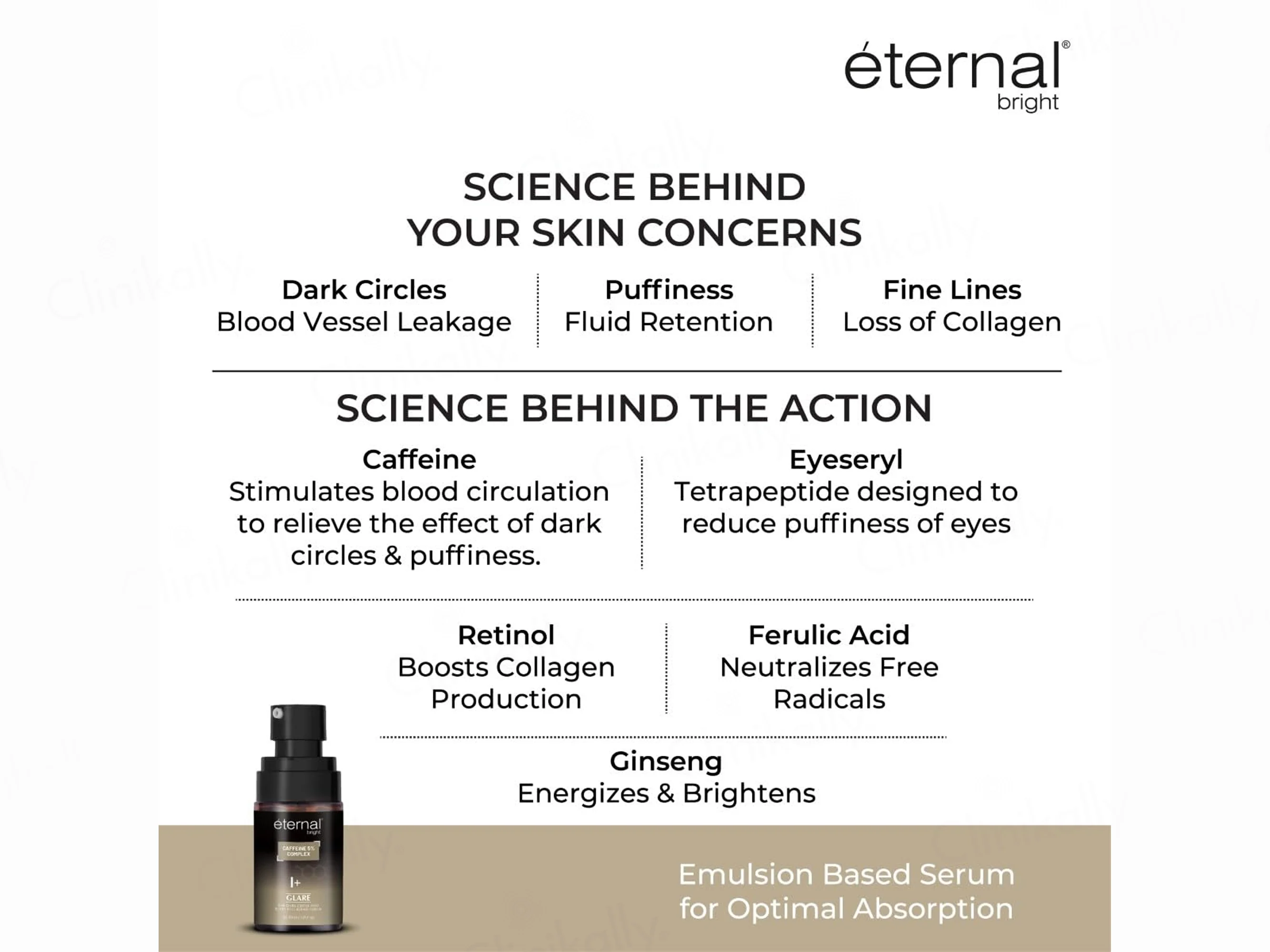 Eternal Bright Caffeine 5% Complex Glare Eye Serum - Image 5