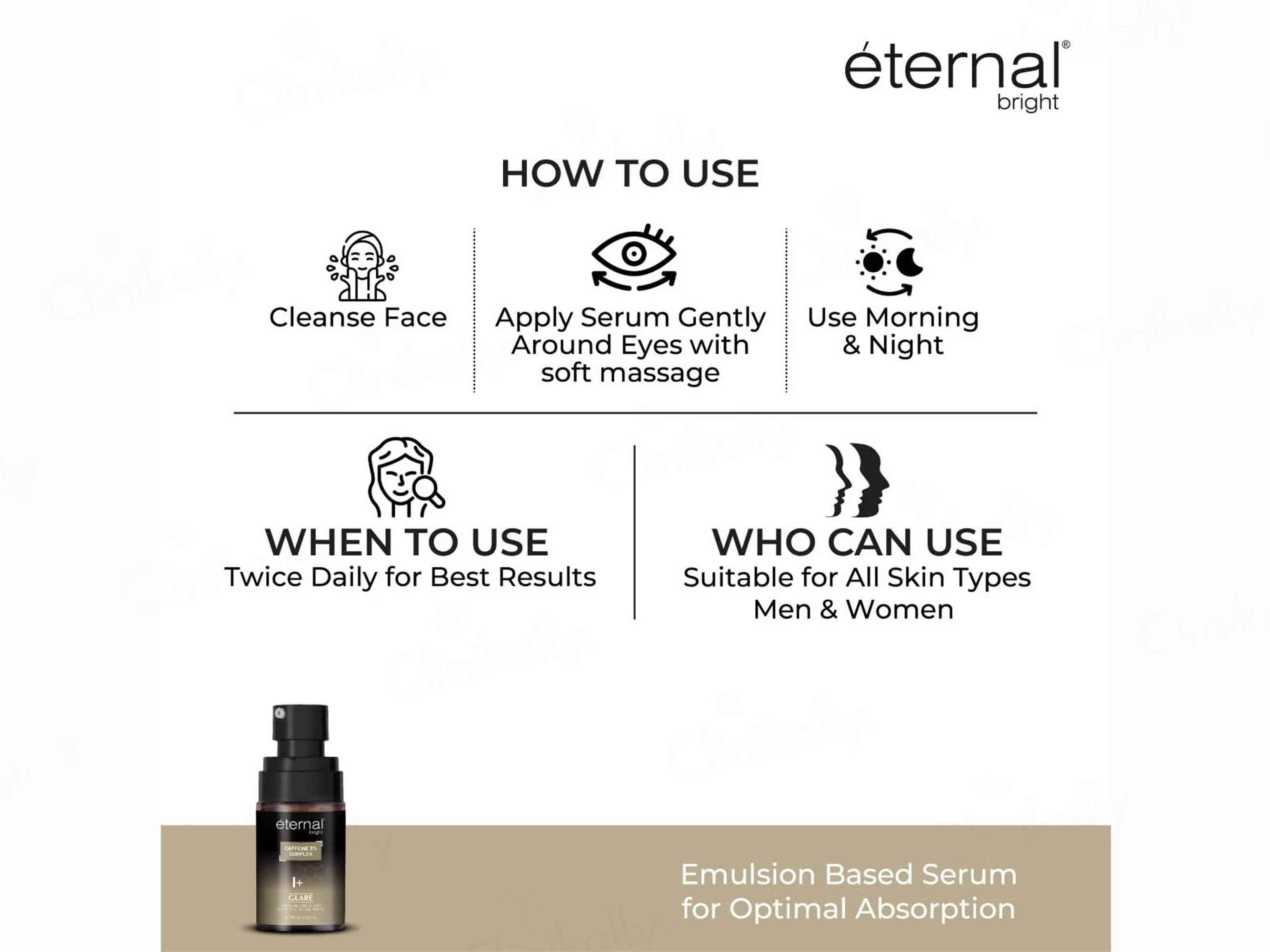 Eternal Bright Caffeine 5% Complex Glare Eye Serum - Image 6