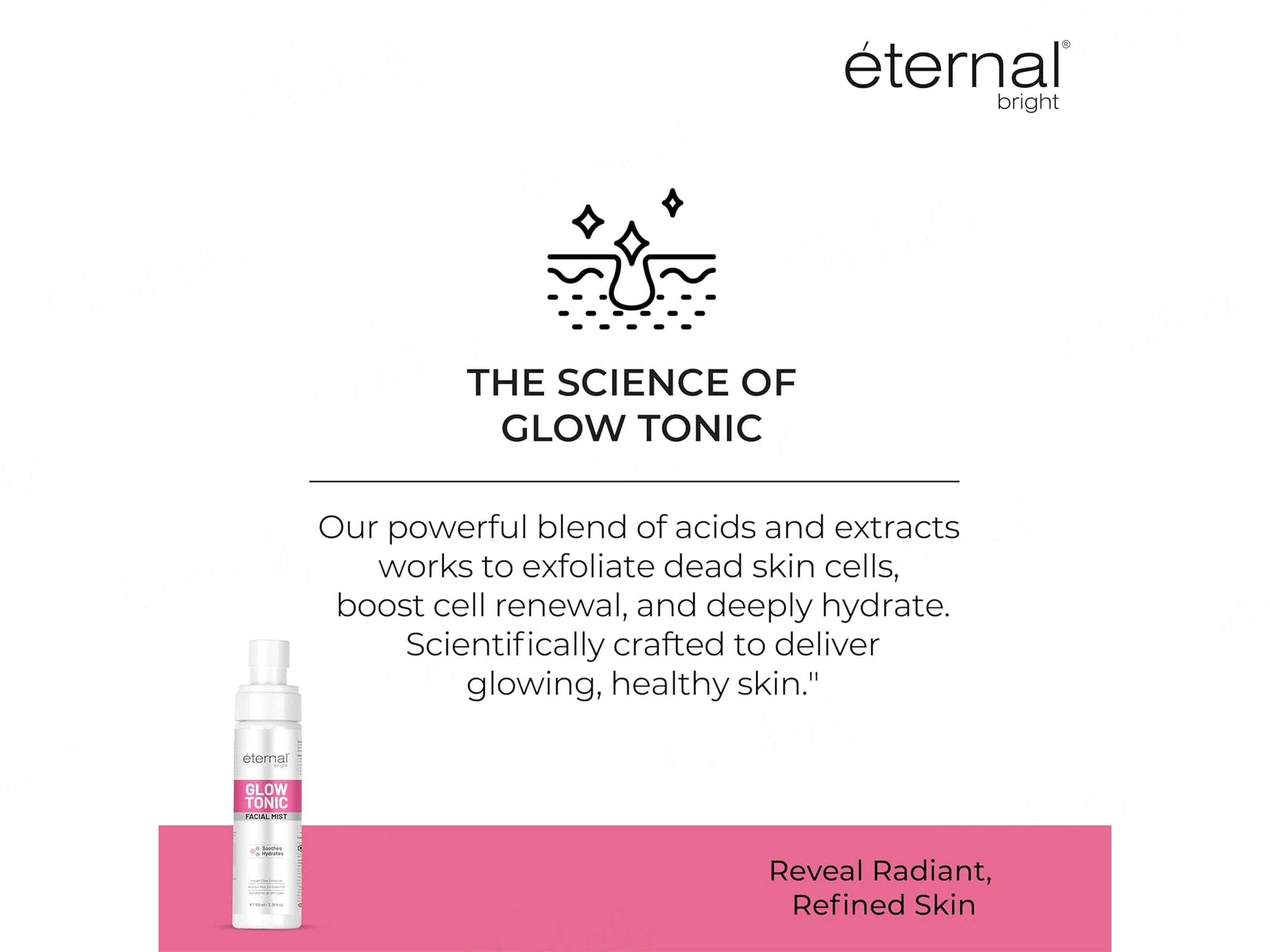 Eternal Bright Glow Tonic Exfoliating Facial Toner Mist - Image 5