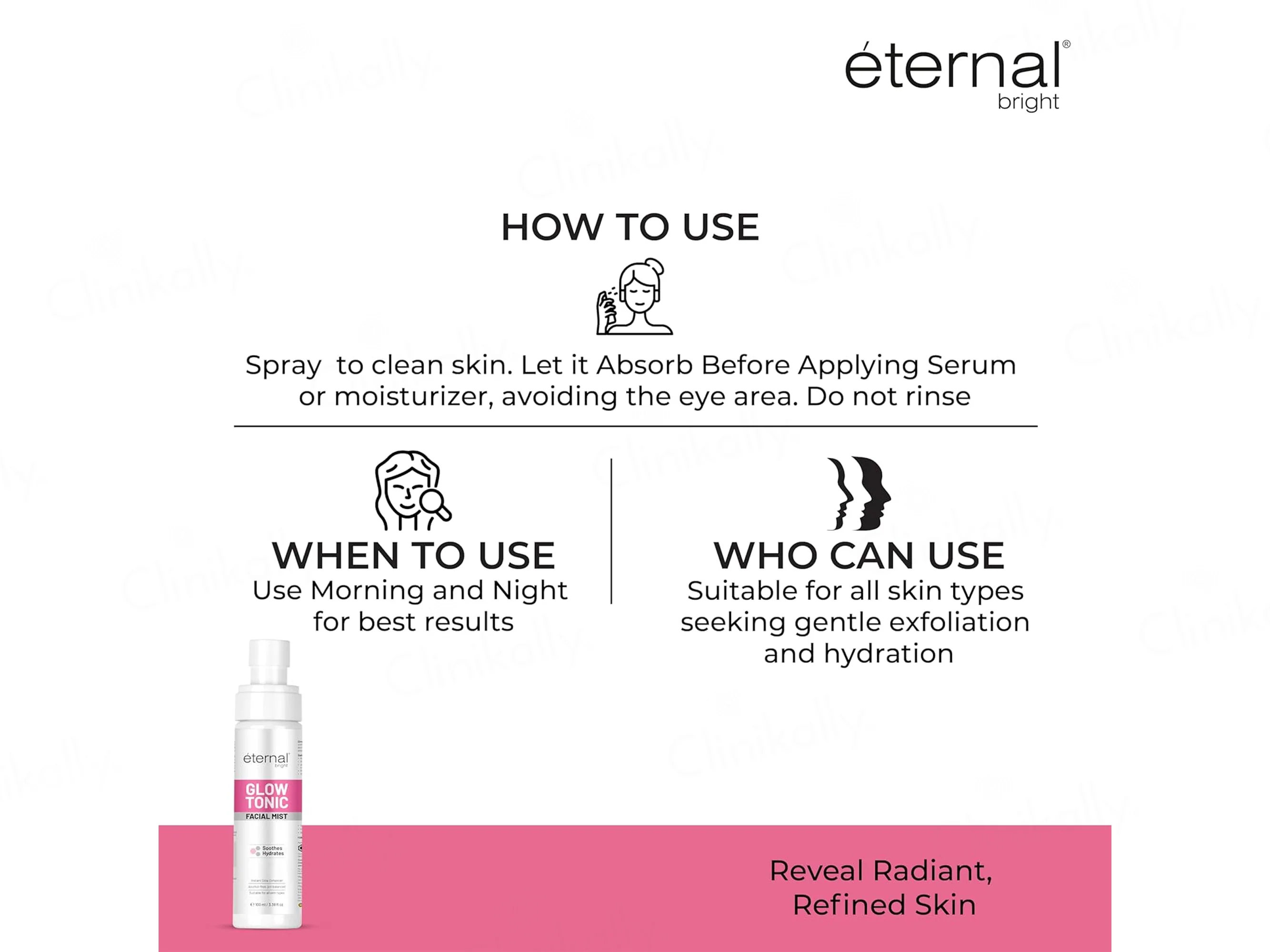 Eternal Bright Glow Tonic Exfoliating Facial Toner Mist - Image 6