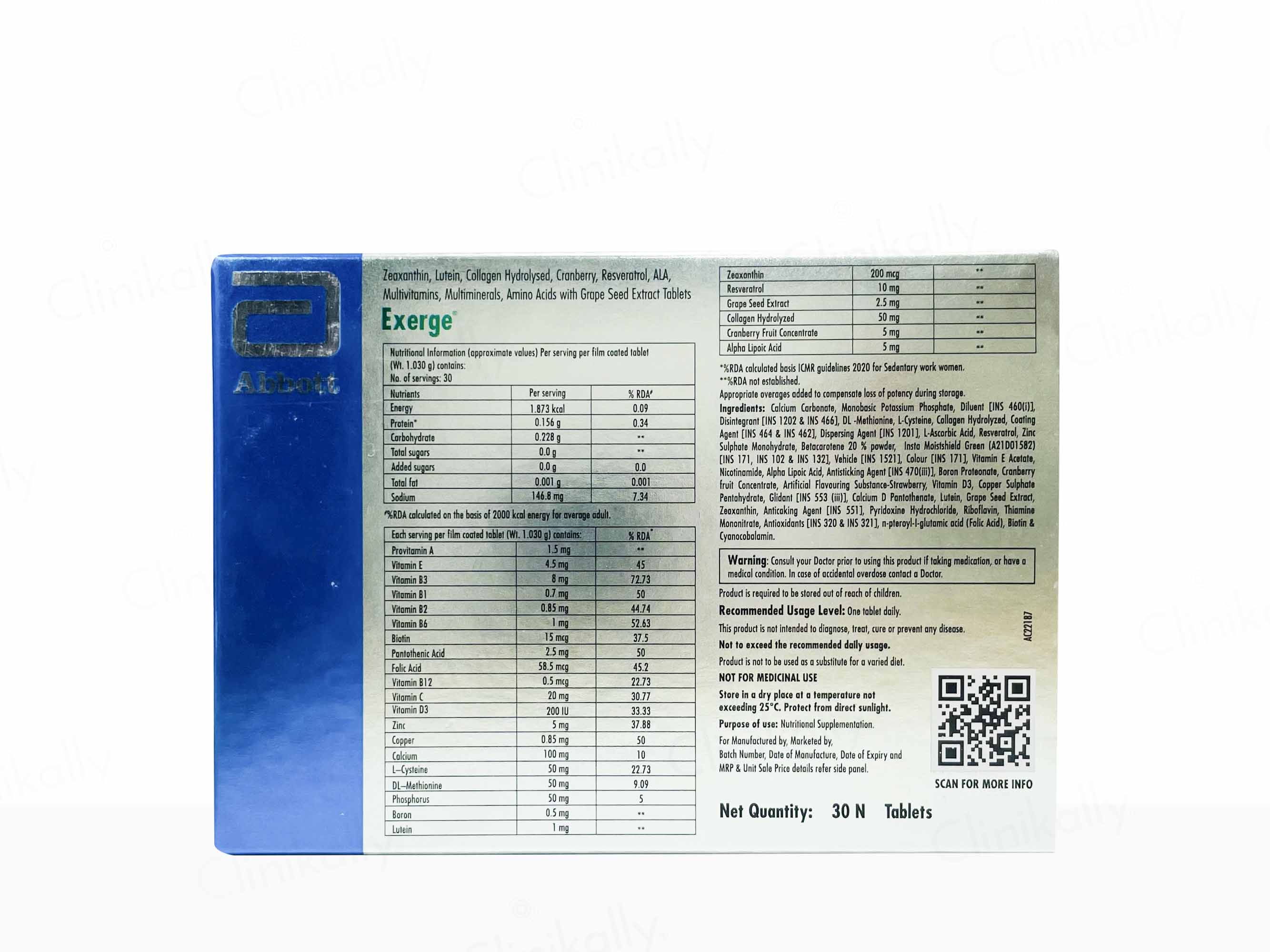 Exerge Nutraceutical Tablet - Image 2