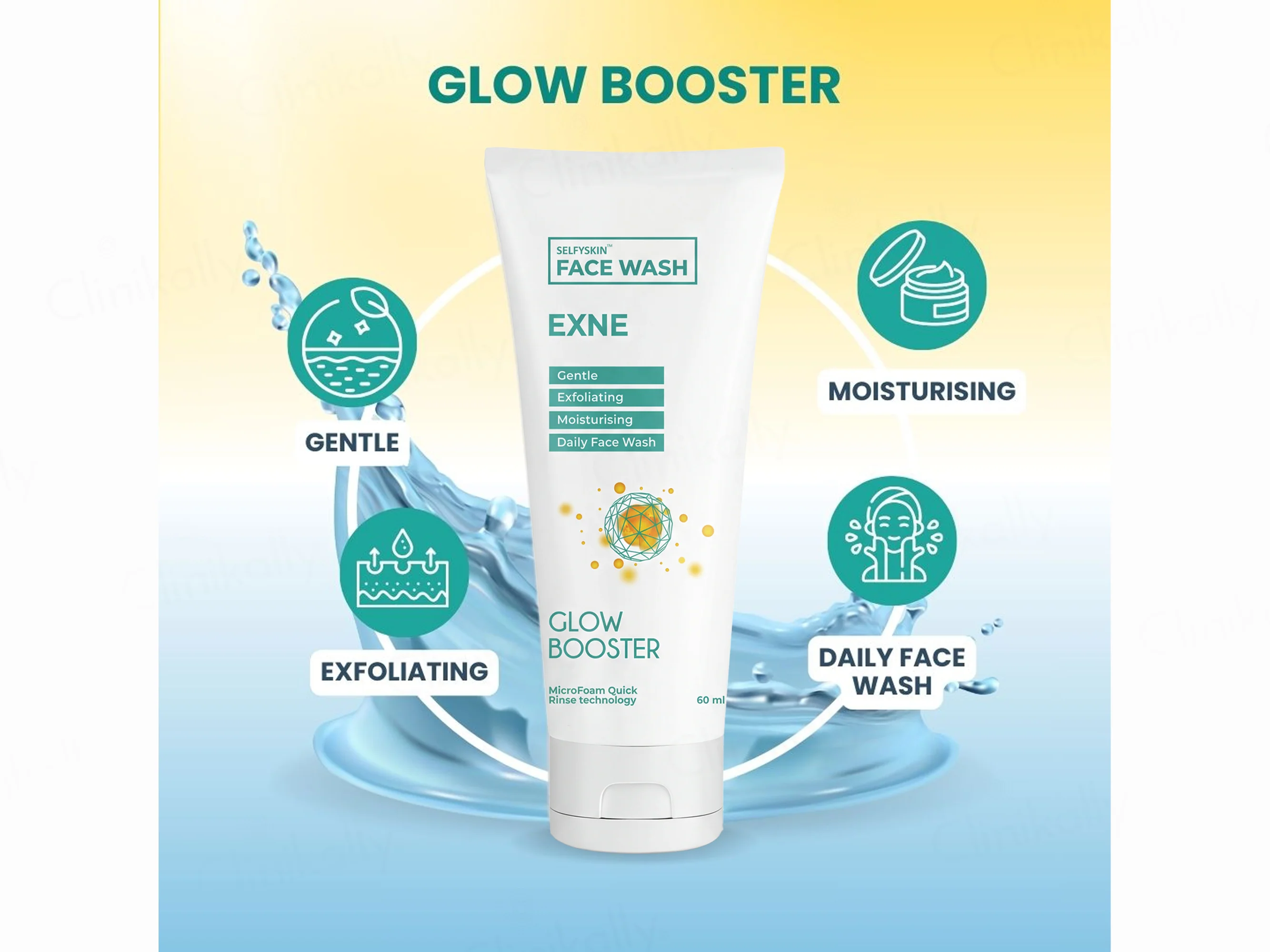 Exne Gentle Exfoliating & Moisturising Daily Face Wash - Image 5