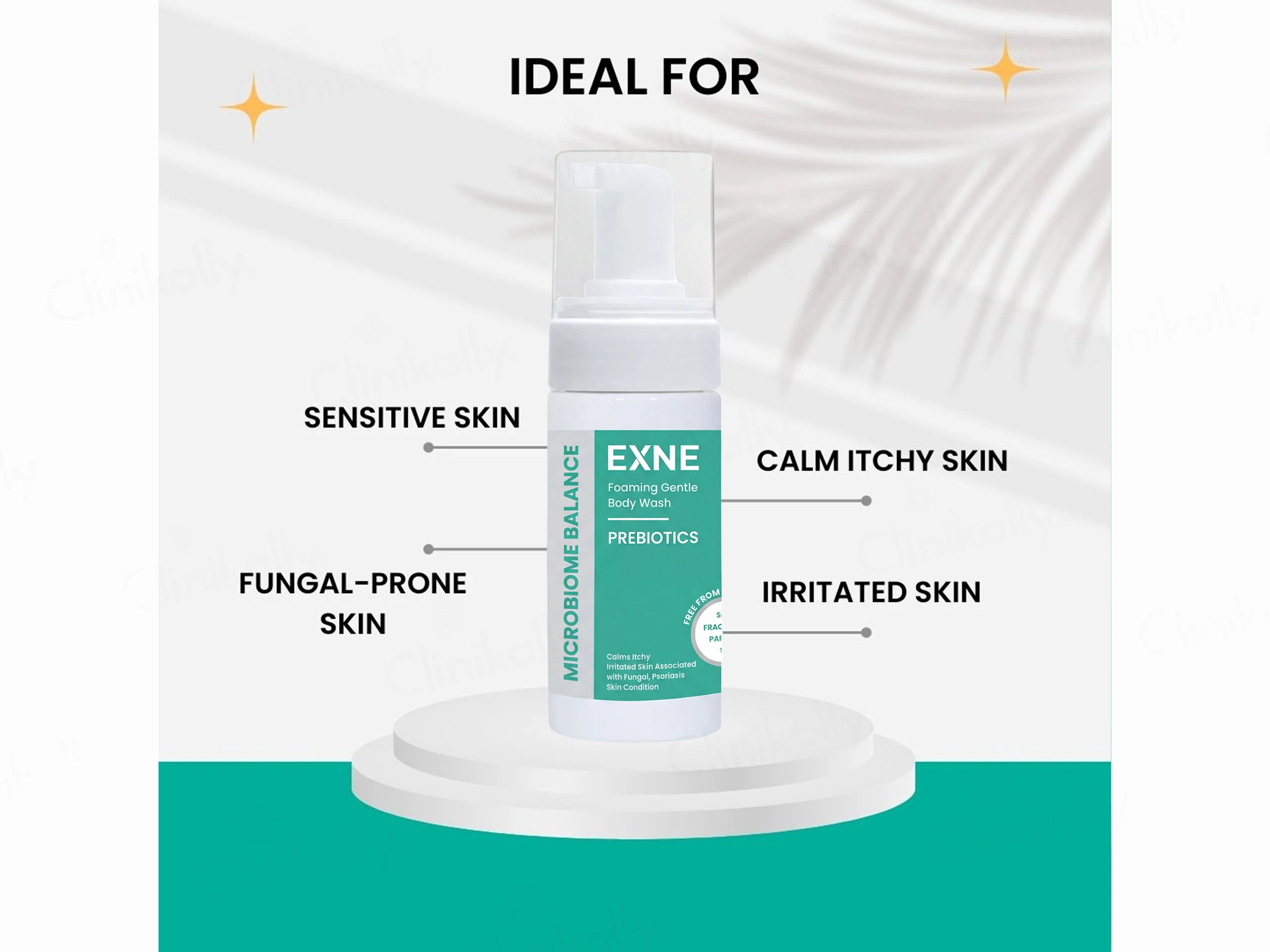Exne Prebiotics Soothing & Hydrating Foaming Gentle Body Wash - Image 4