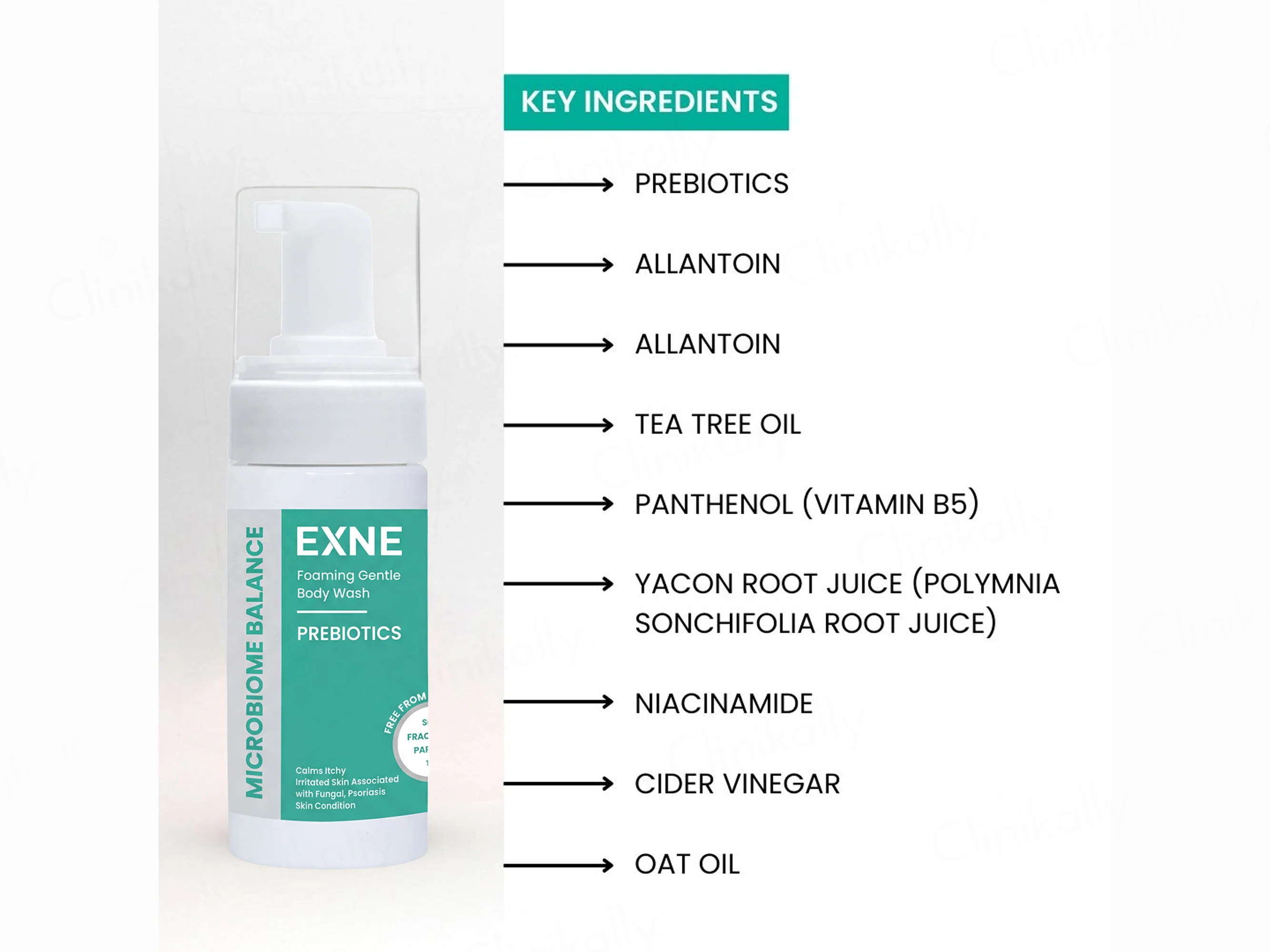 Exne Prebiotics Soothing & Hydrating Foaming Gentle Body Wash - Image 5