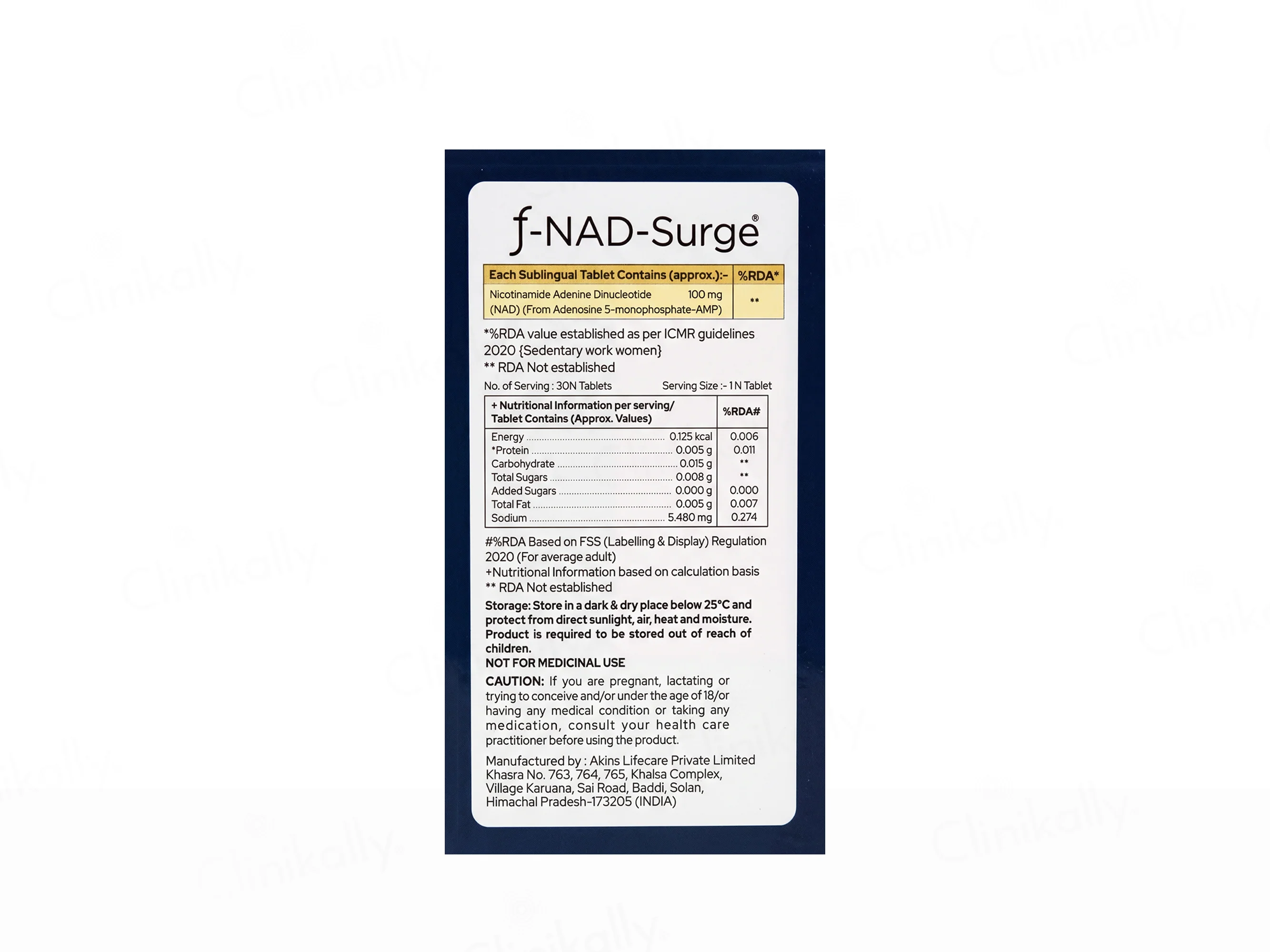 F-NAD-Surge 100mg Health Supplement Sublingual Tablet For Adults - Image 3