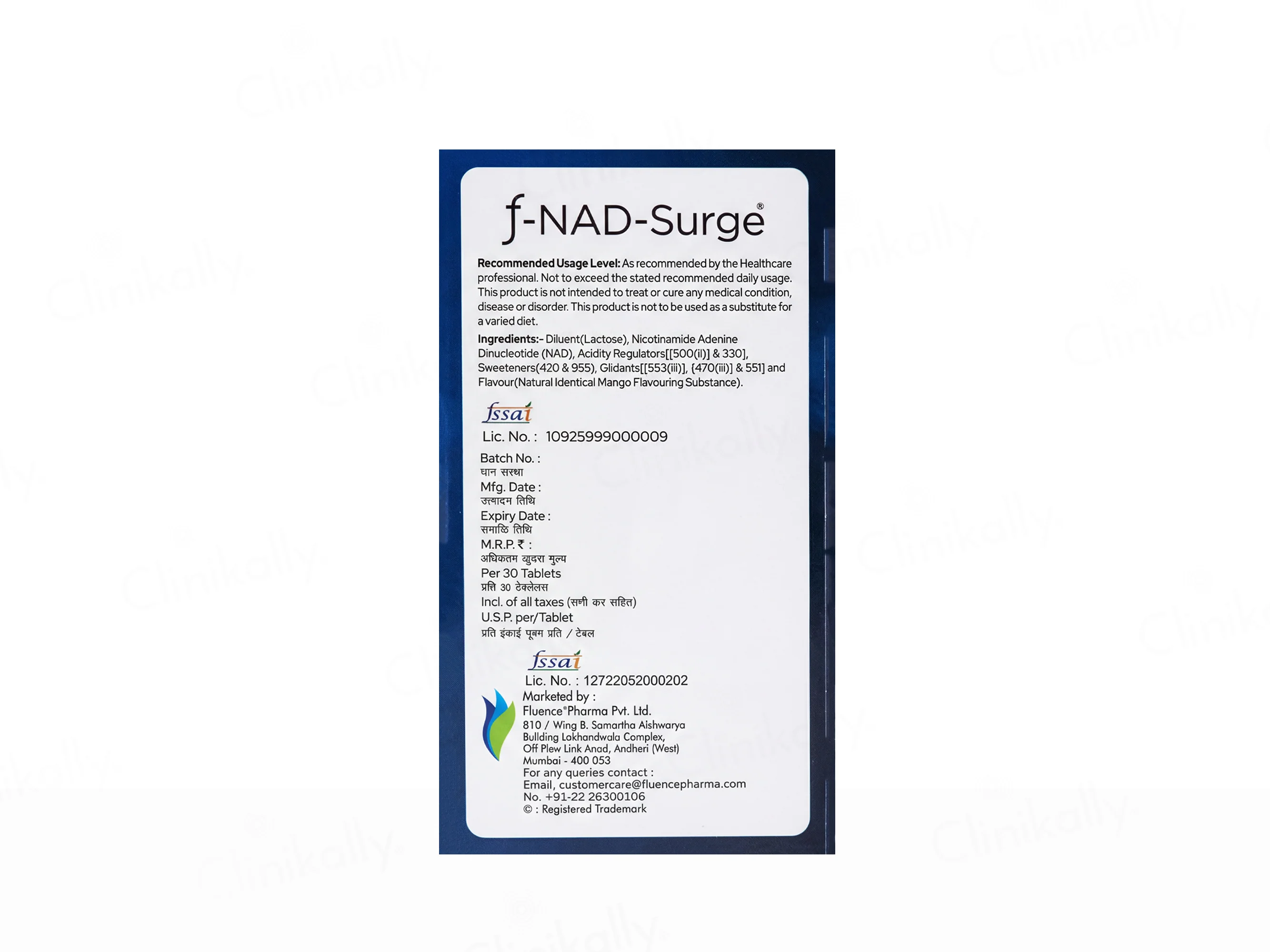 F-NAD-Surge 100mg Health Supplement Sublingual Tablet For Adults - Image 4