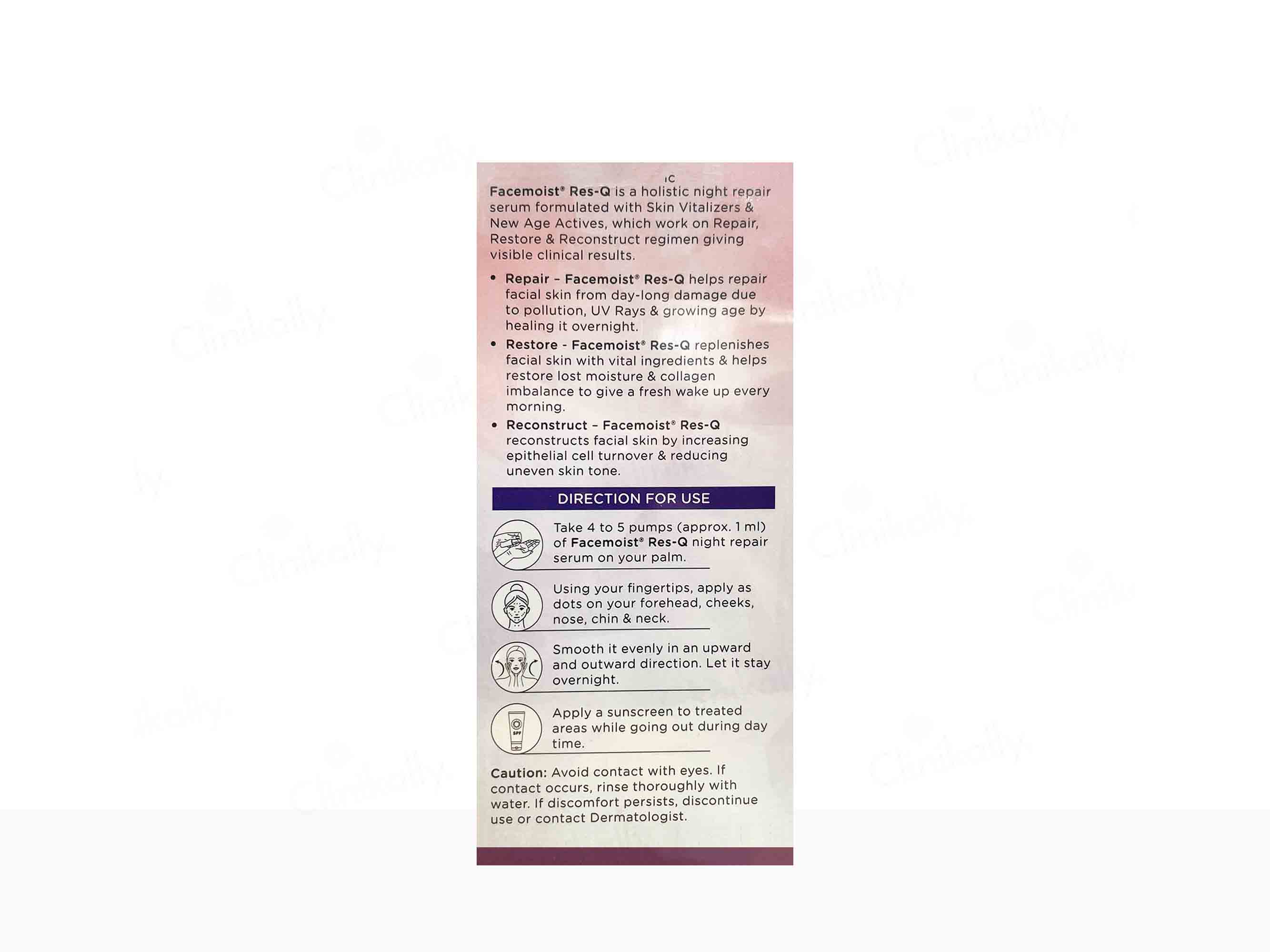 Facemoist RES-Q Night Repair Serum - Image 3