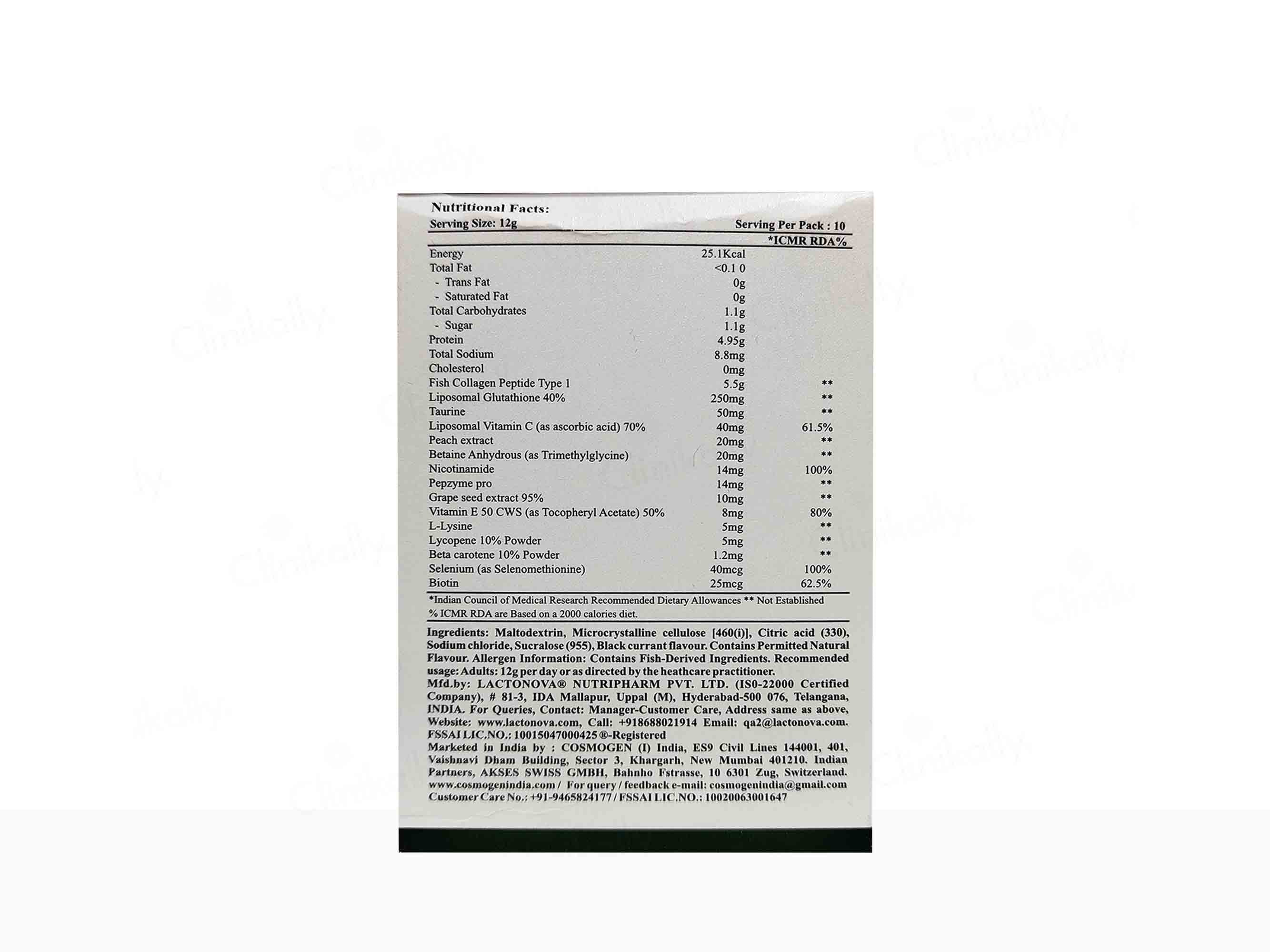 Faher Collagen For Glowing Skin, Healthy Hair, & Nails Black Current Flavour - Image 2