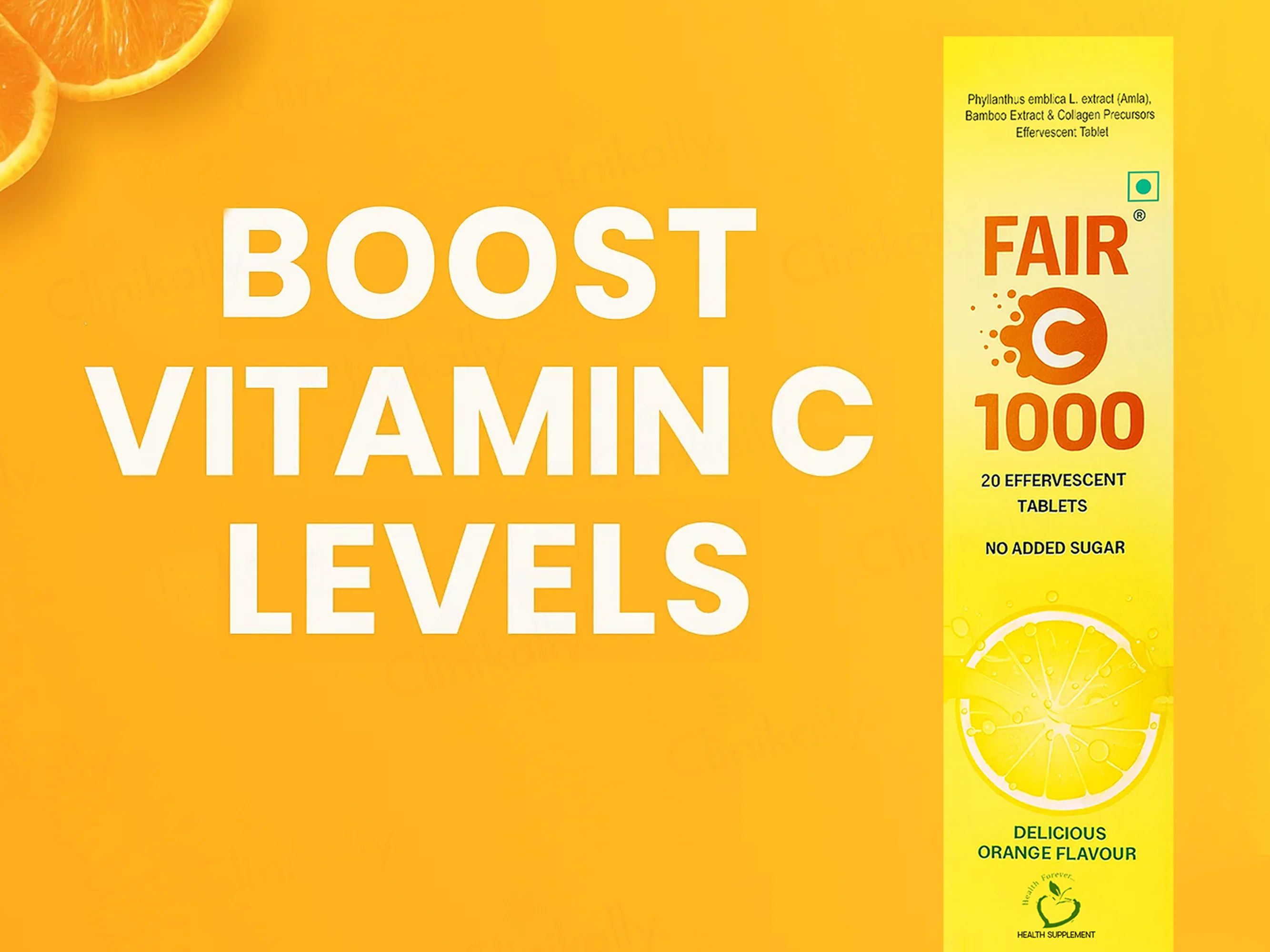 Fair C 1000 Effervescent Tablet - Delicious Orange Flavour - Image 3