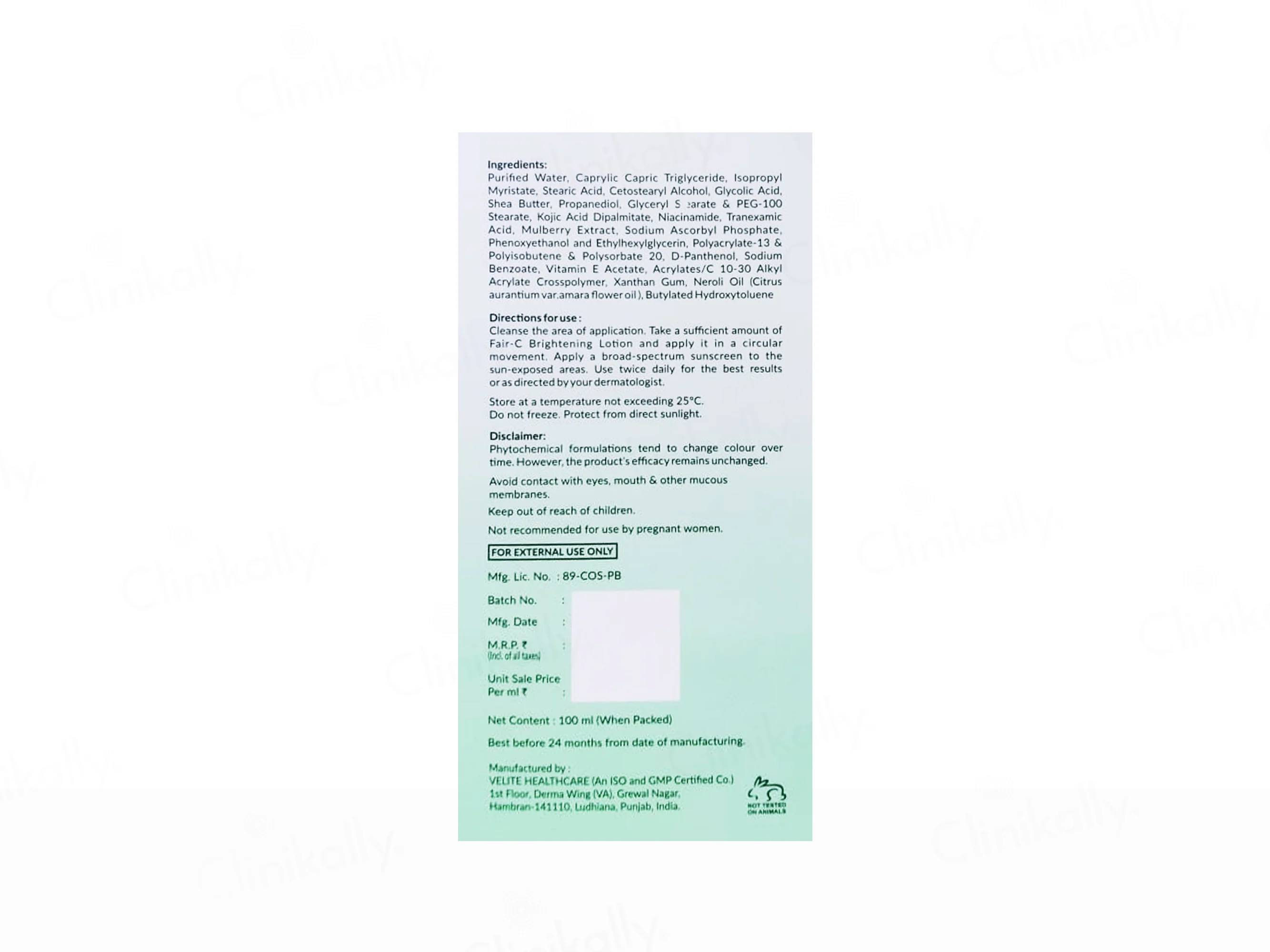 Fair C Brightening Lotion - Image 2