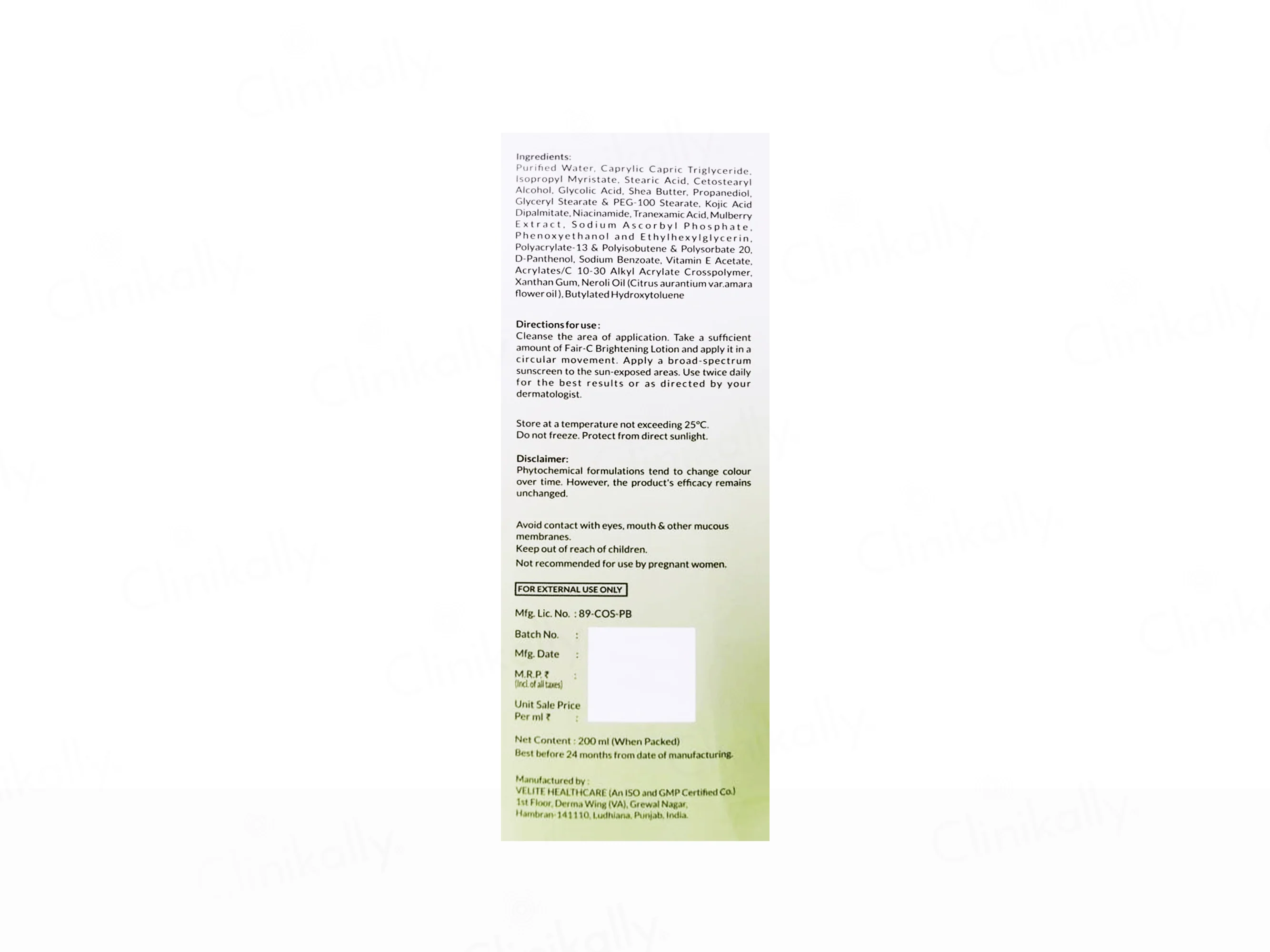 Fair C Brightening Lotion - Image 6