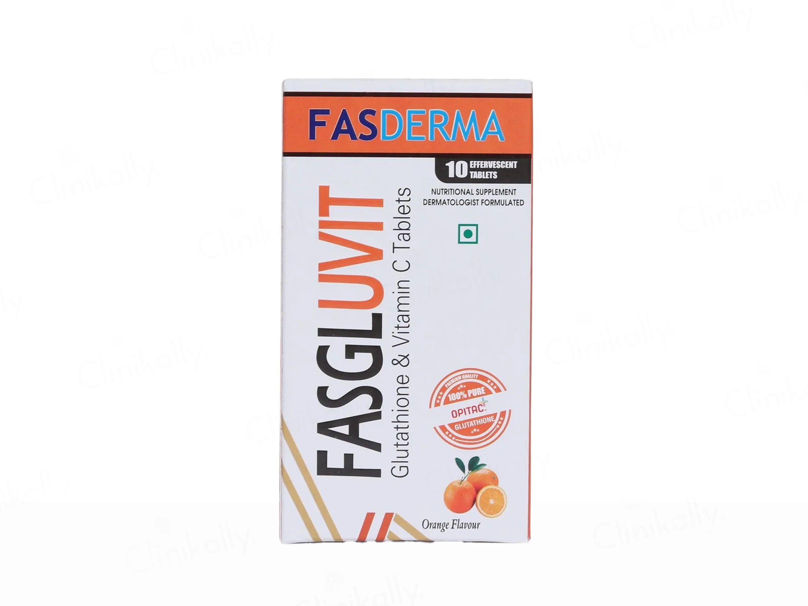 Fasderma Fasgluvit Glutathione & Vitamin C Effervescent Tablet - Orange Flavour - Image 3