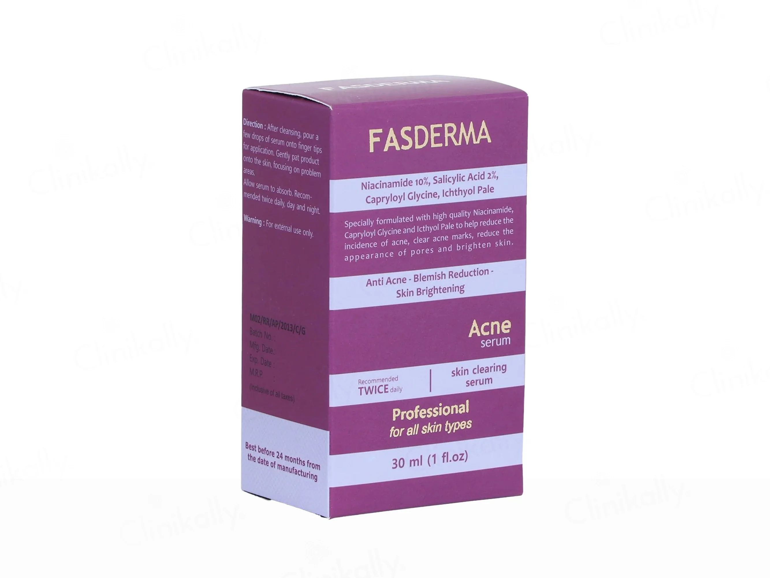 Fasderma Professional Skin Brightening Anti Acne Face Serum - Image 3