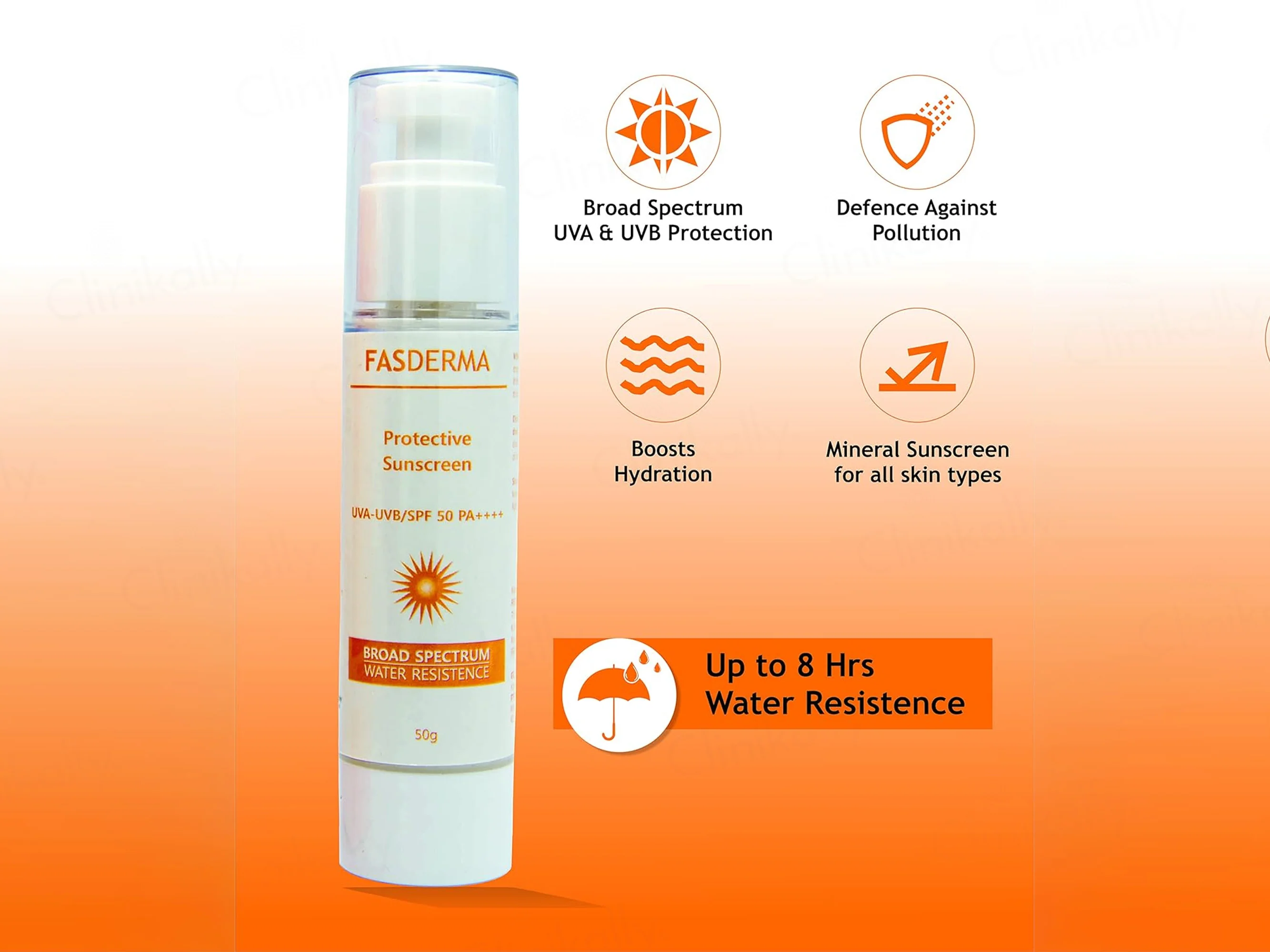Fasderma Protective Broad Spectrum Water Resistence Sunscreen SPF 50 PA++++ - Image 3