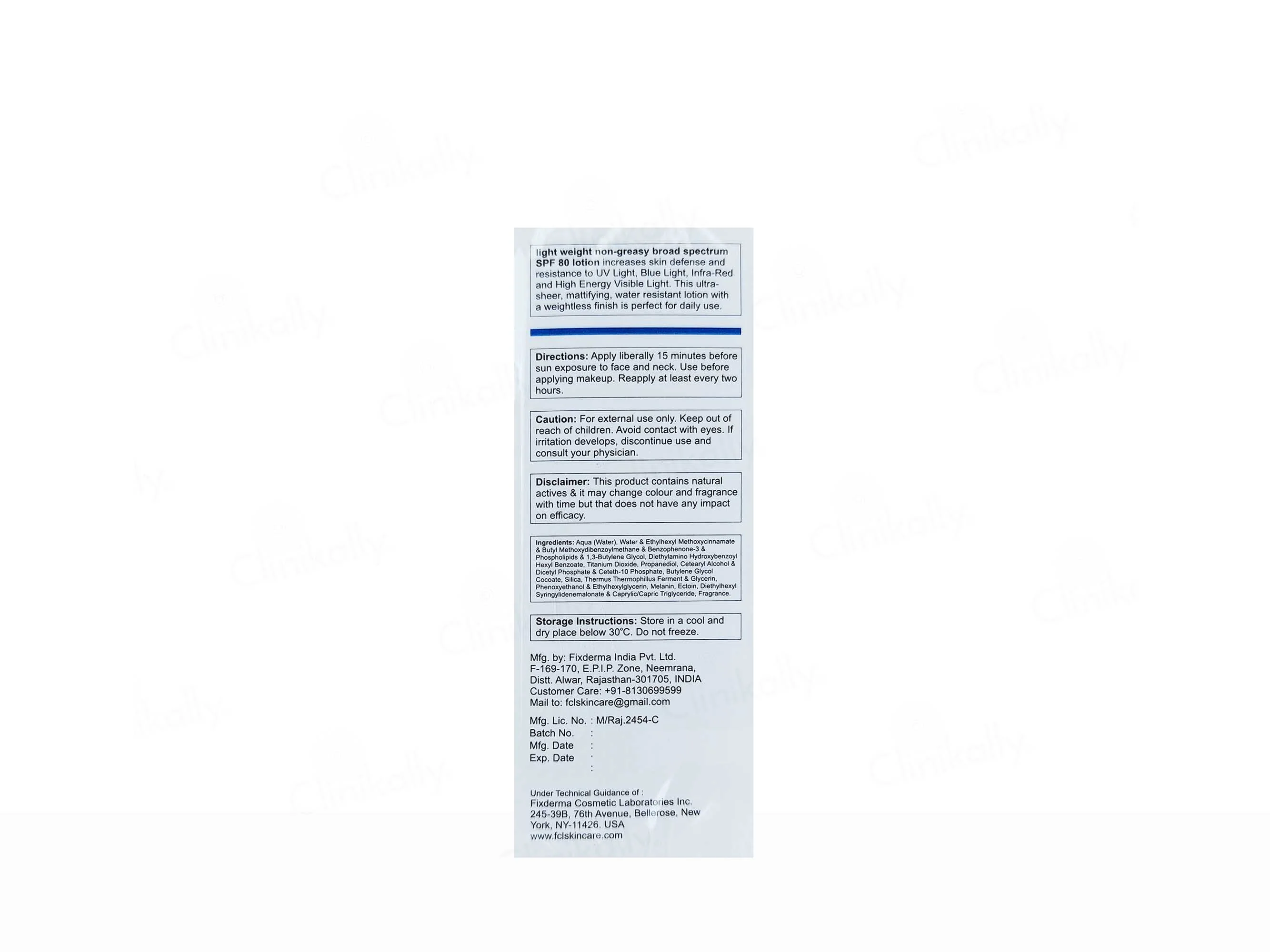 FCL Light Weight Sunscreen Lotion SPF 80 PA++++ - Image 3