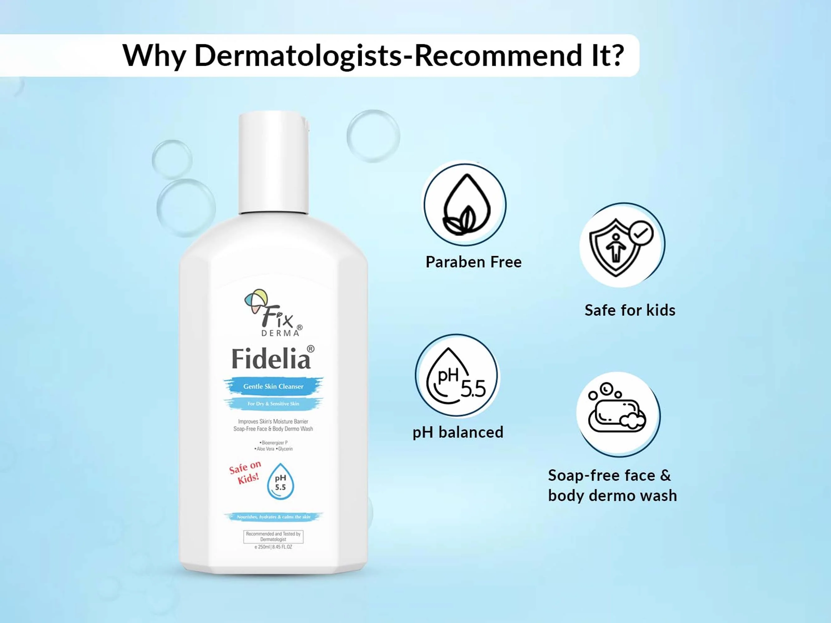 Fixderma Fidelia Gentle Skin Cleanser - Image 7