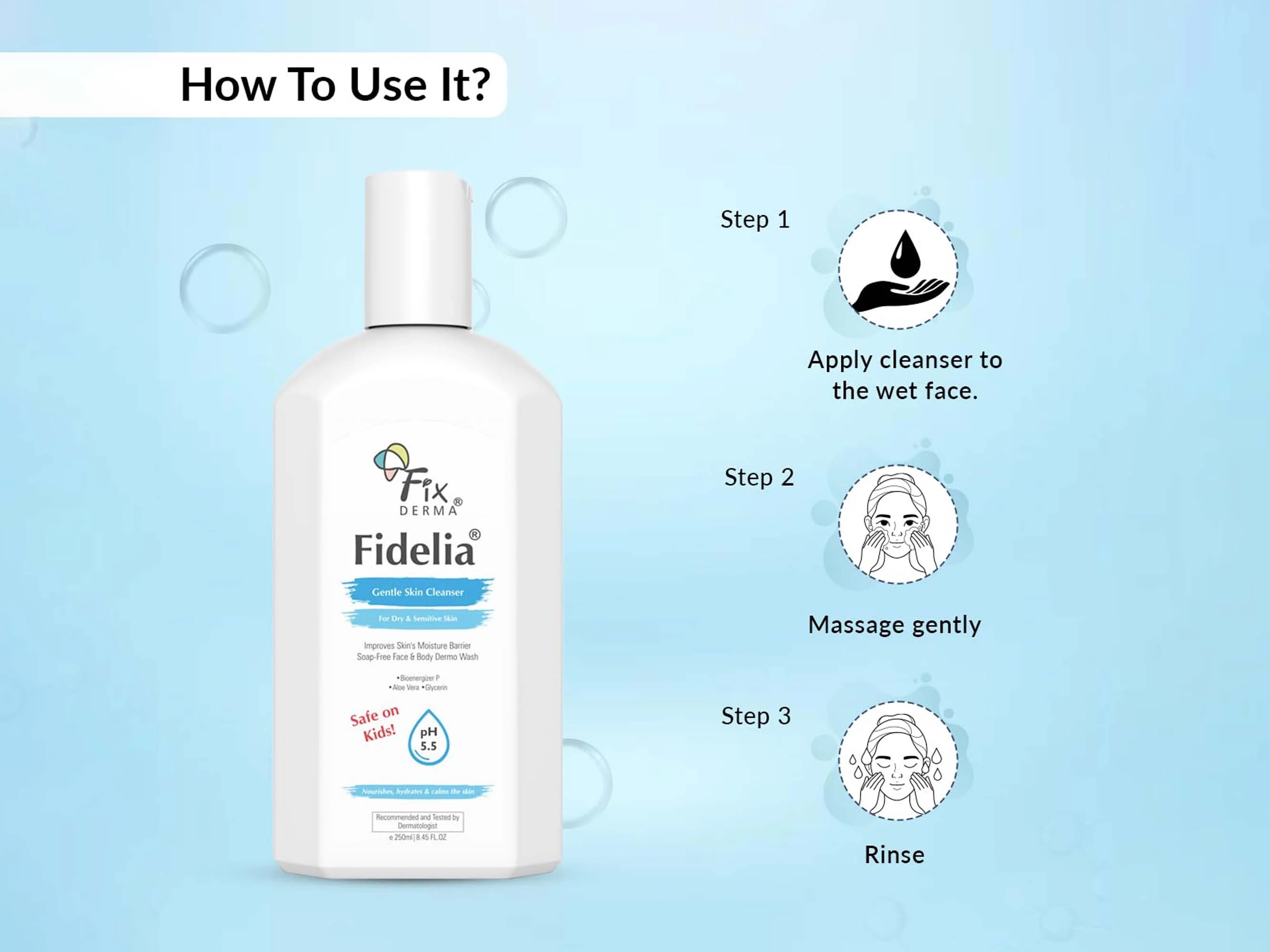 Fixderma Fidelia Gentle Skin Cleanser - Image 8