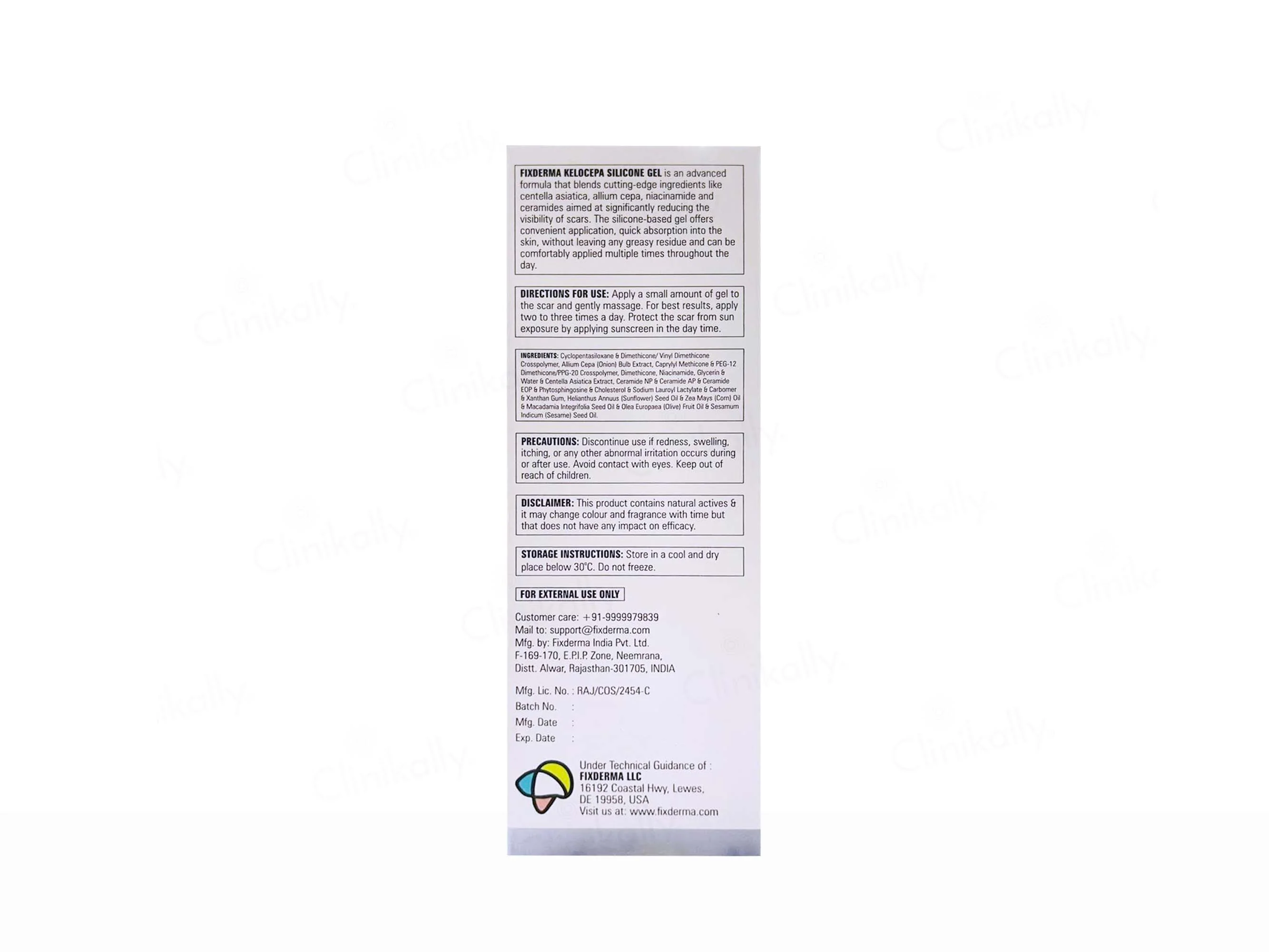 Fixderma Kelocepa Silicone Scar Gel - Image 2