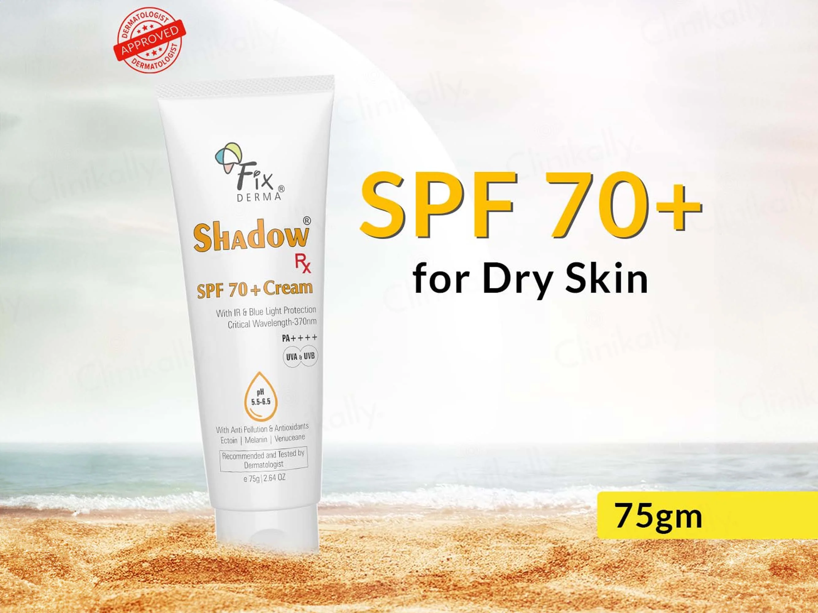 Fixderma Shadow Rx Sunscreen Cream SPF 70+ PA++++ - Image 2