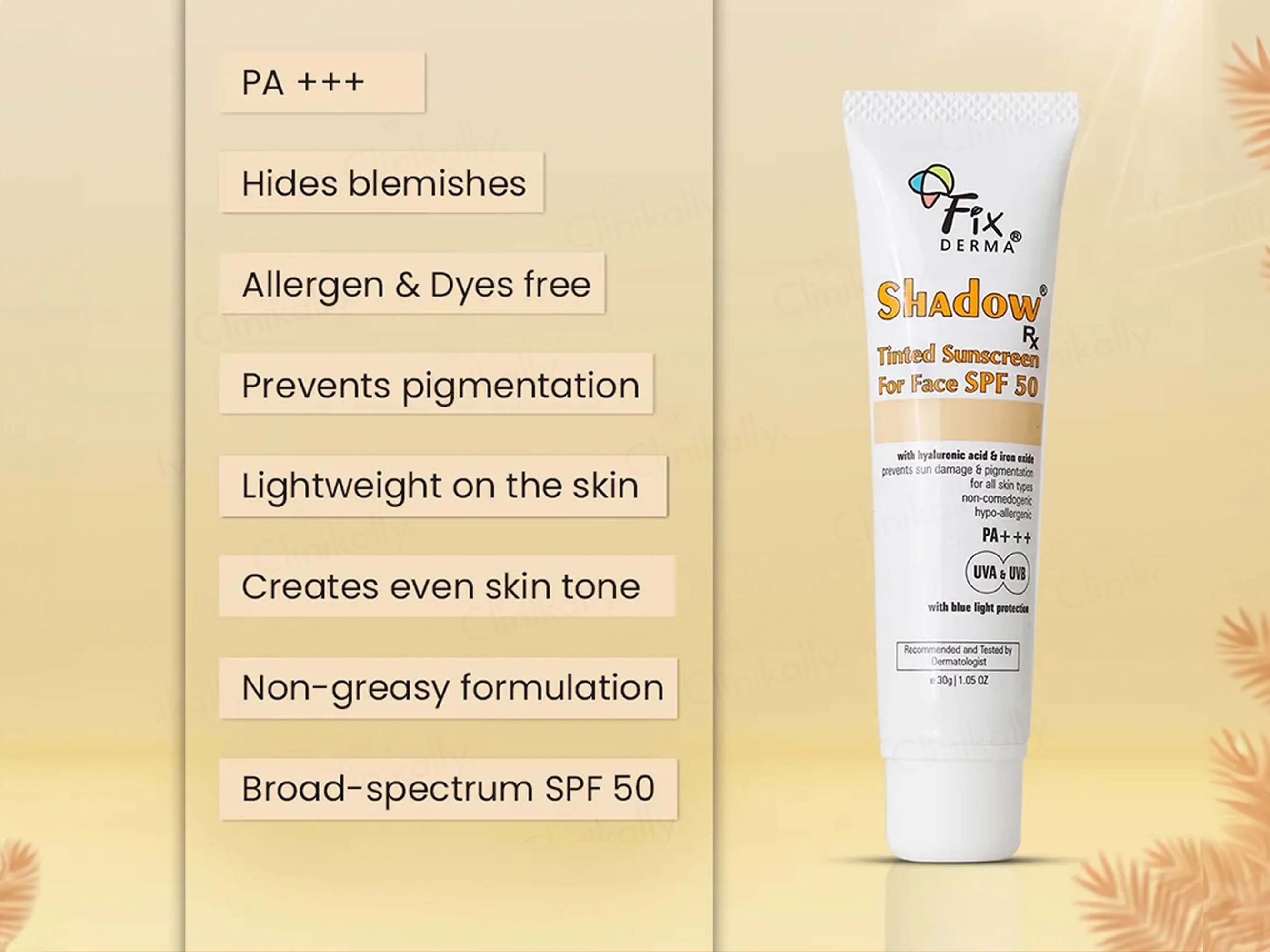 Fixderma Shadow Rx Tinted Sunscreen For Face SPF 50 PA+++ - Image 3