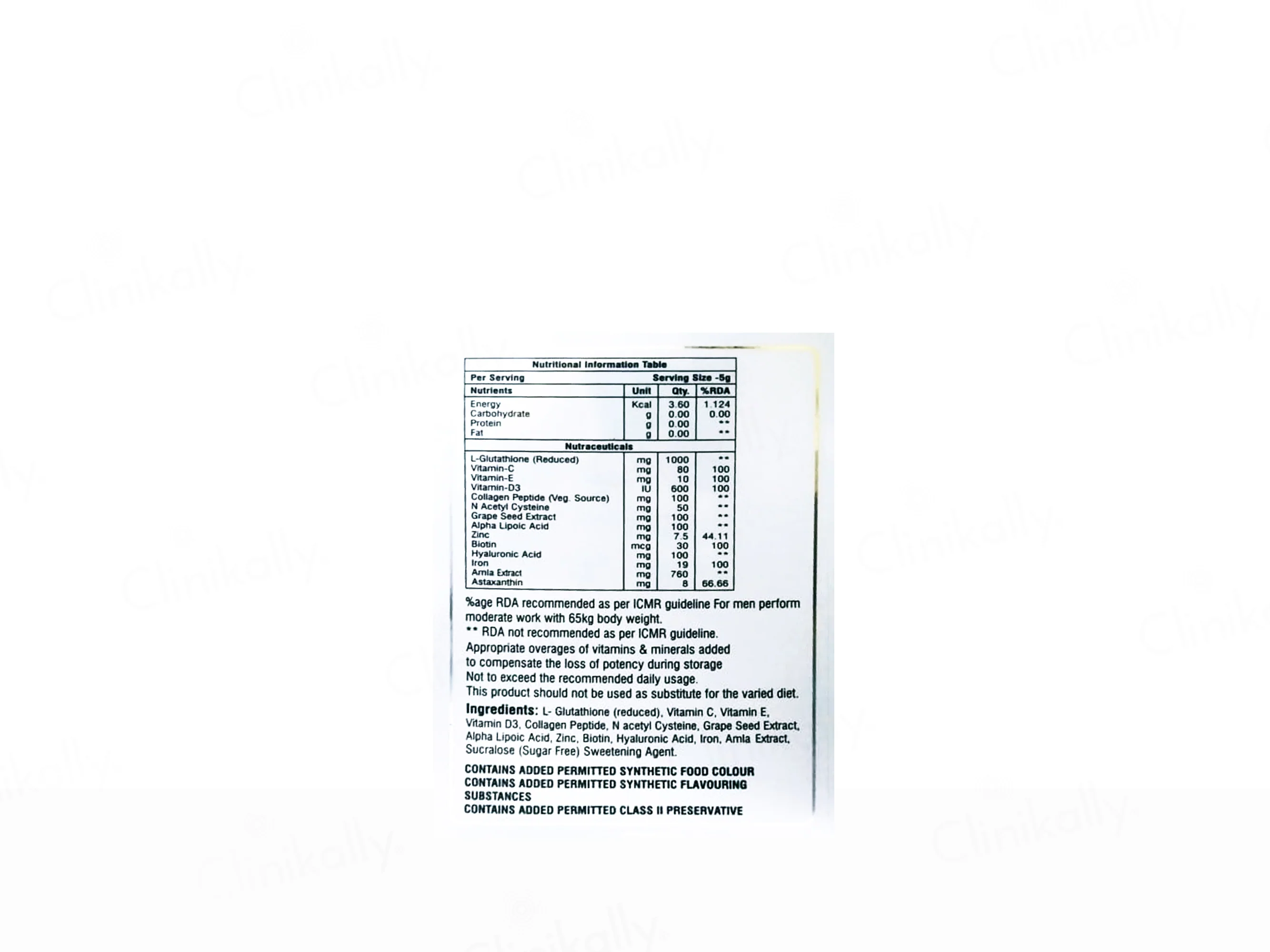 Fixglow Ultimate Skin Brightness Nutraceutical Sugar Free Sachet - Image 2