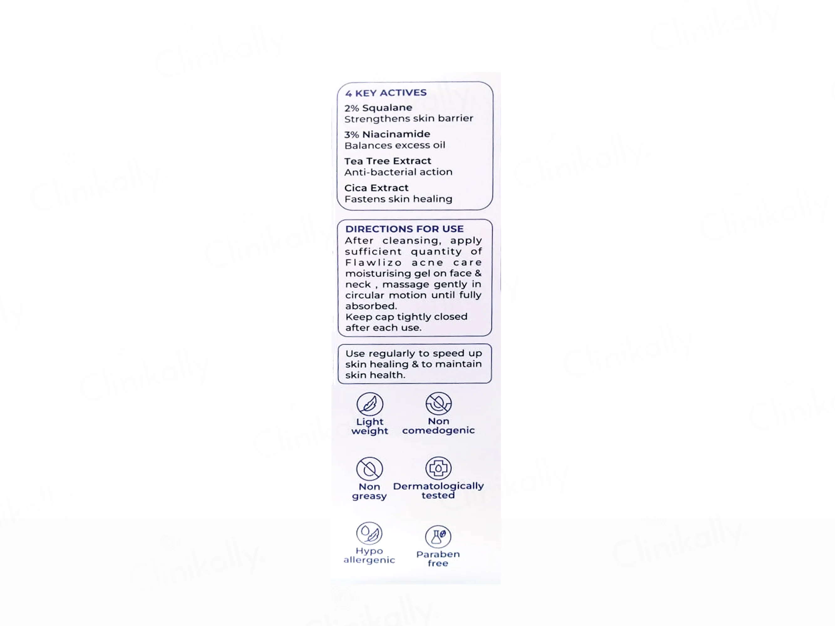Flawlizo Acne Care Moisturising Gel - Image 2