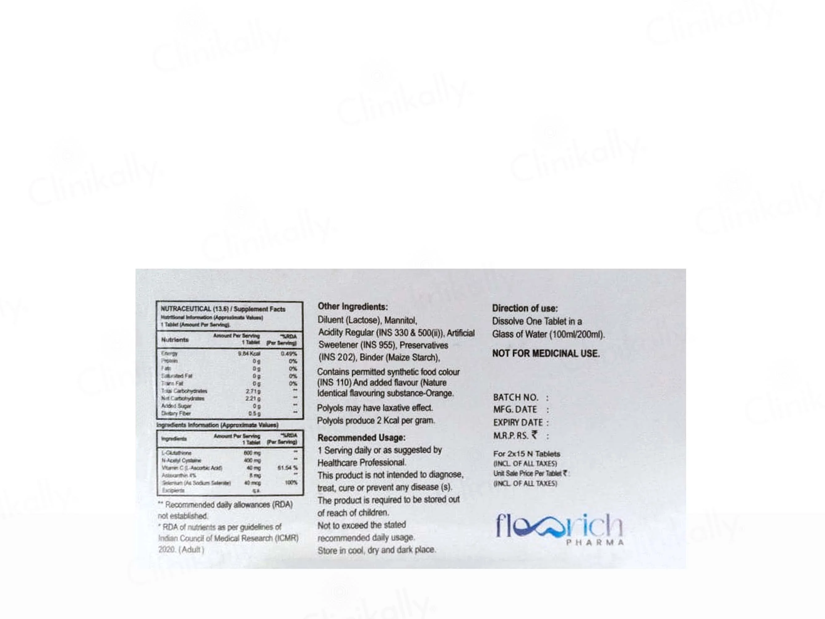 Flowthion Premium Skin Brightening And Glow Effervescent Tablet - Orange Flavour - Image 4