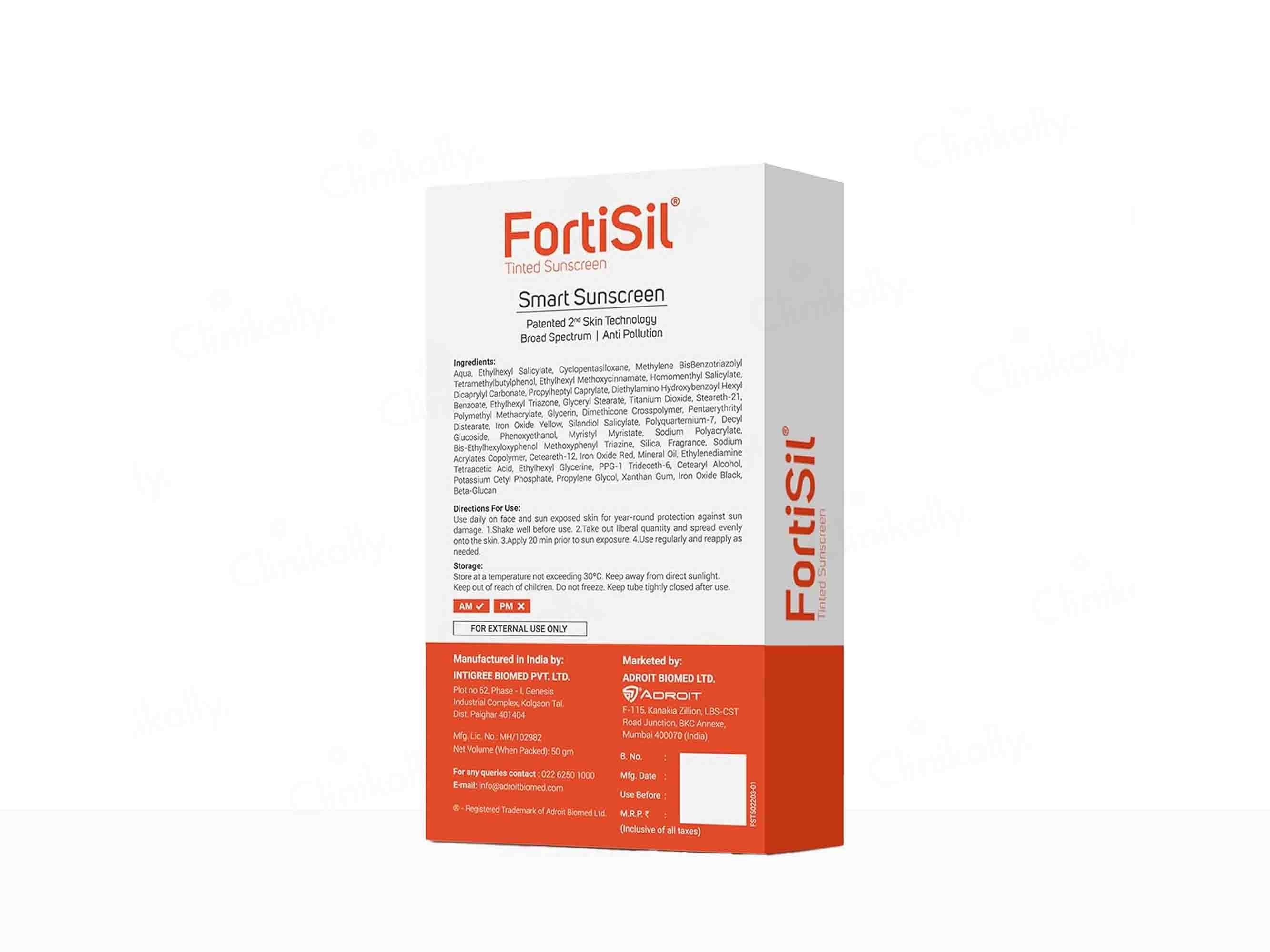 Fortisil Smart SPF 50+ PA+++ Tinted Sunscreen - Image 3