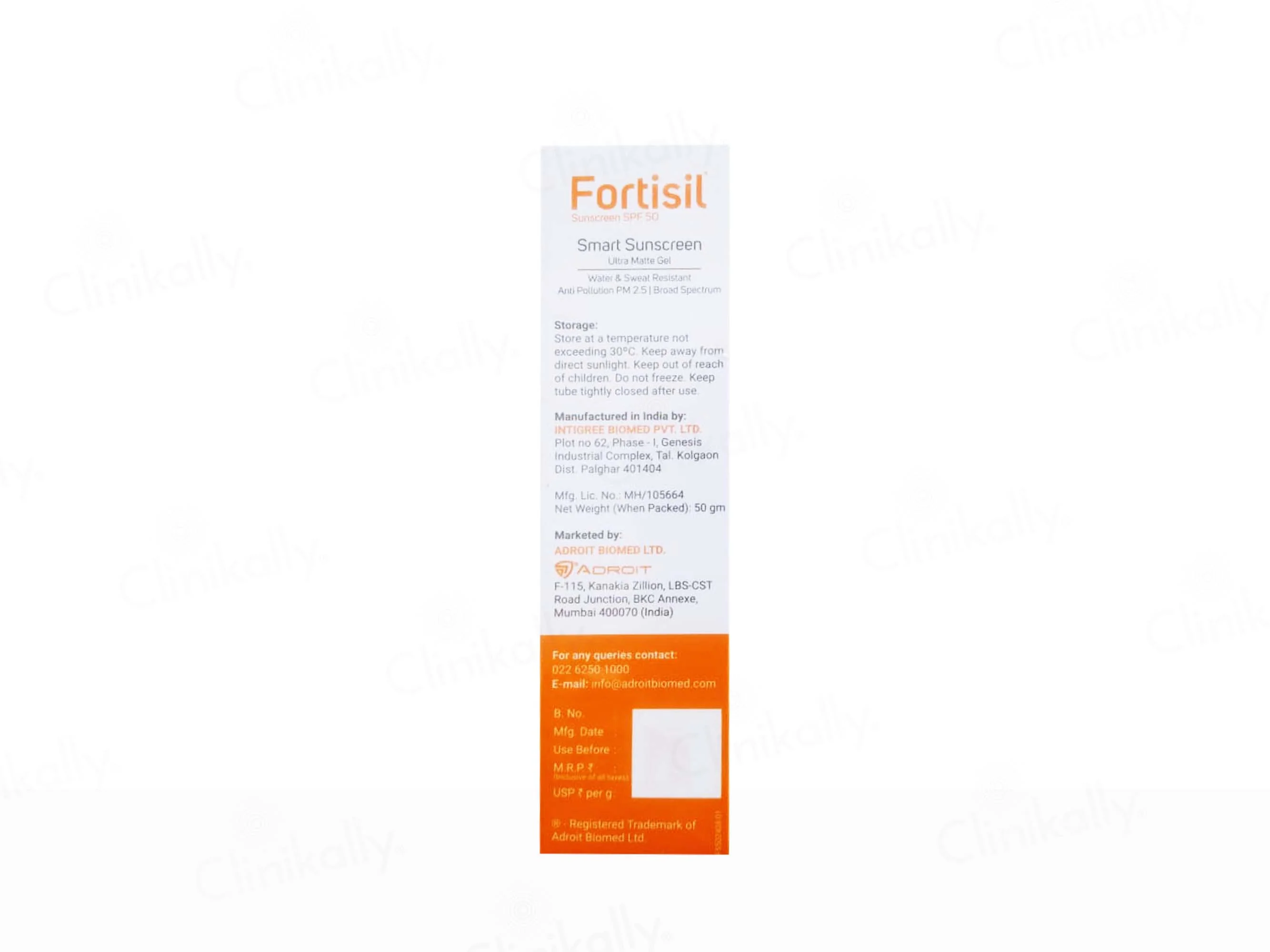 Fortisil Smart Sunscreen Ultra Matte Gel SPF 50 PA+++ - Image 3