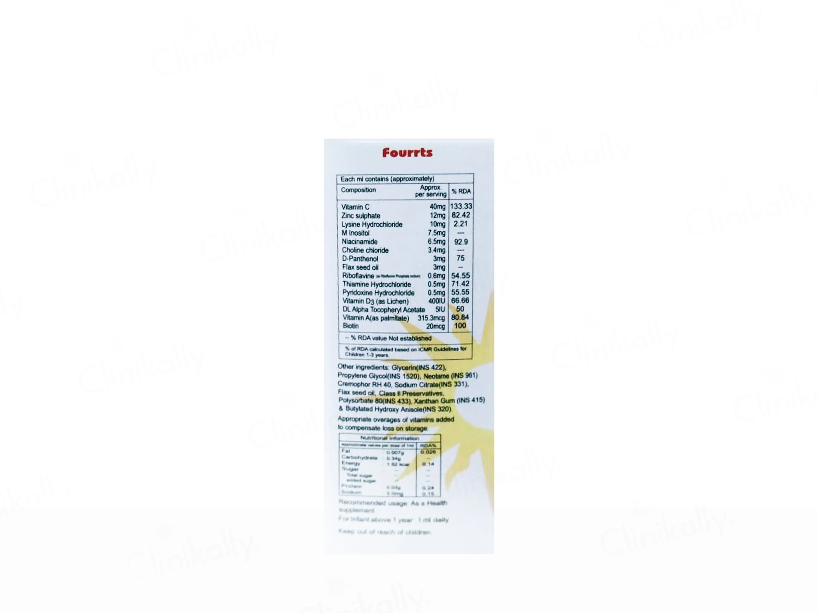 Fourts B Health Supplement Oral Drops - Image 3