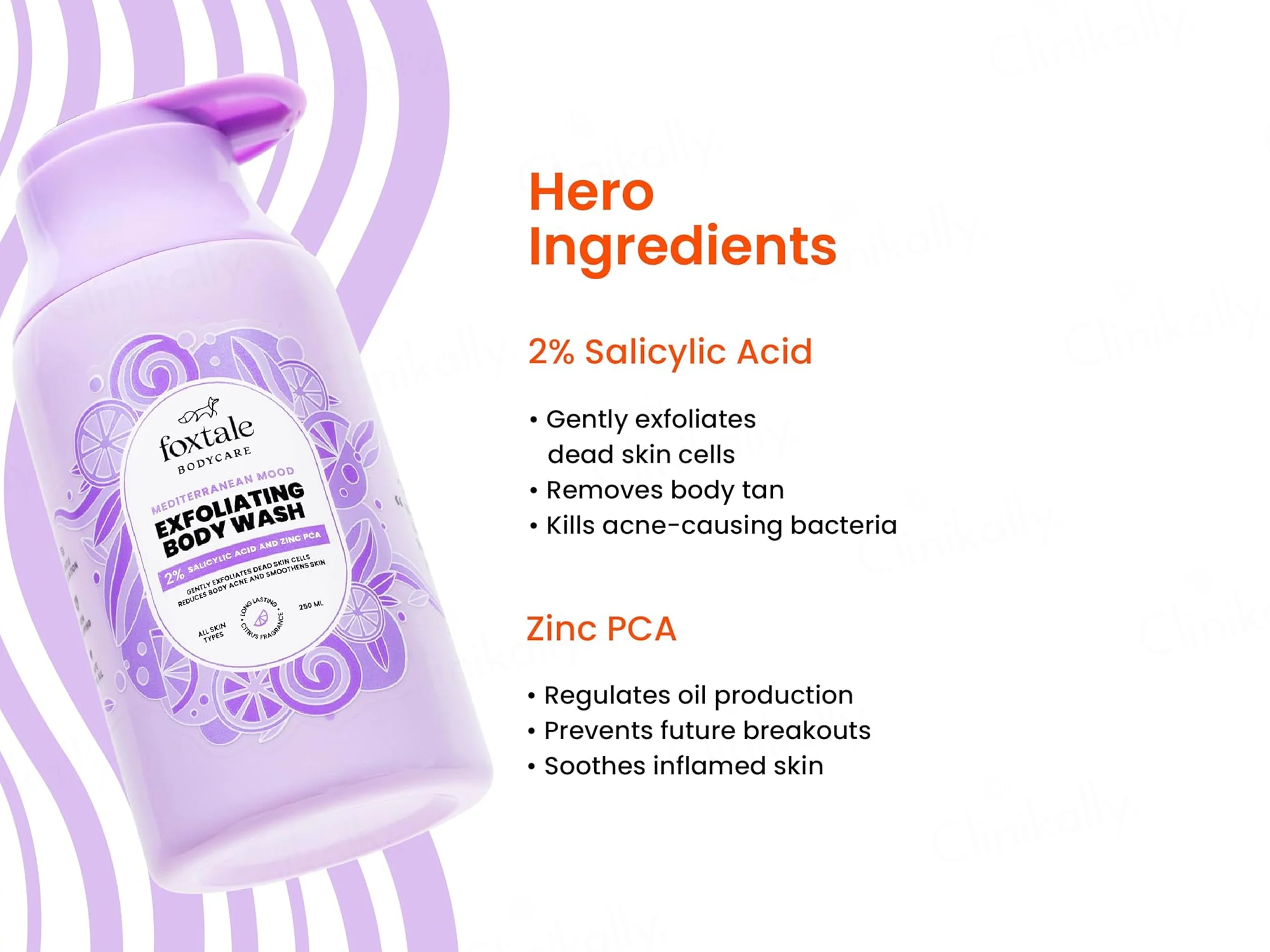 Foxtale 2% Salicylic Acid Exfoliating Body Wash - Image 3