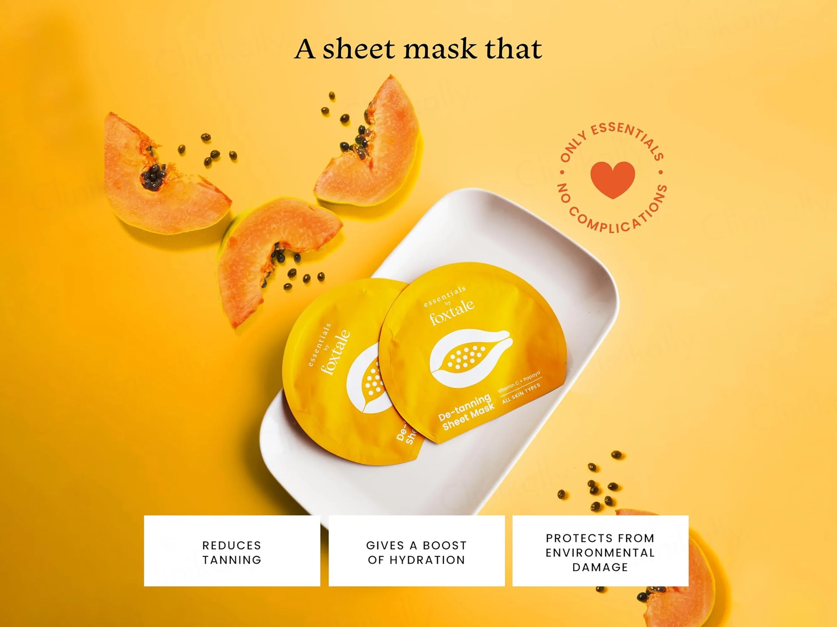 Foxtale De-Tanning Face Sheet Mask - Image 3