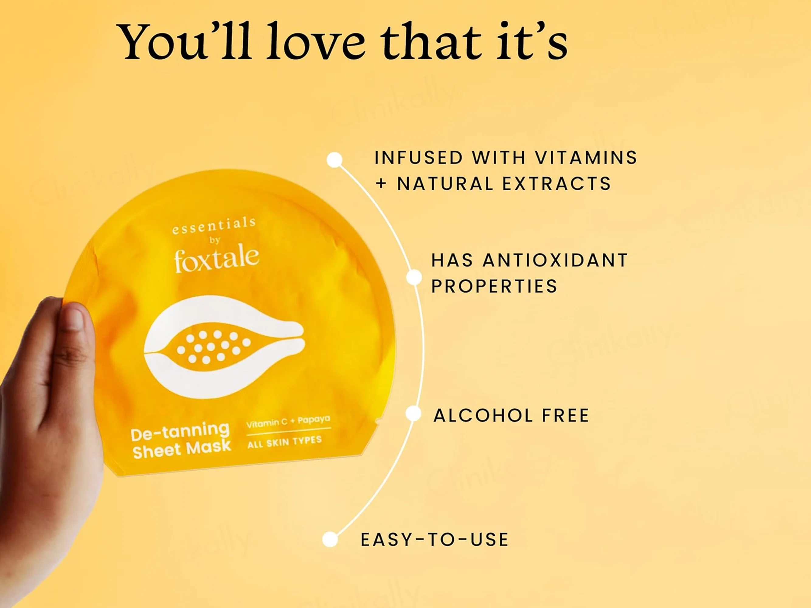Foxtale De-Tanning Face Sheet Mask - Image 4
